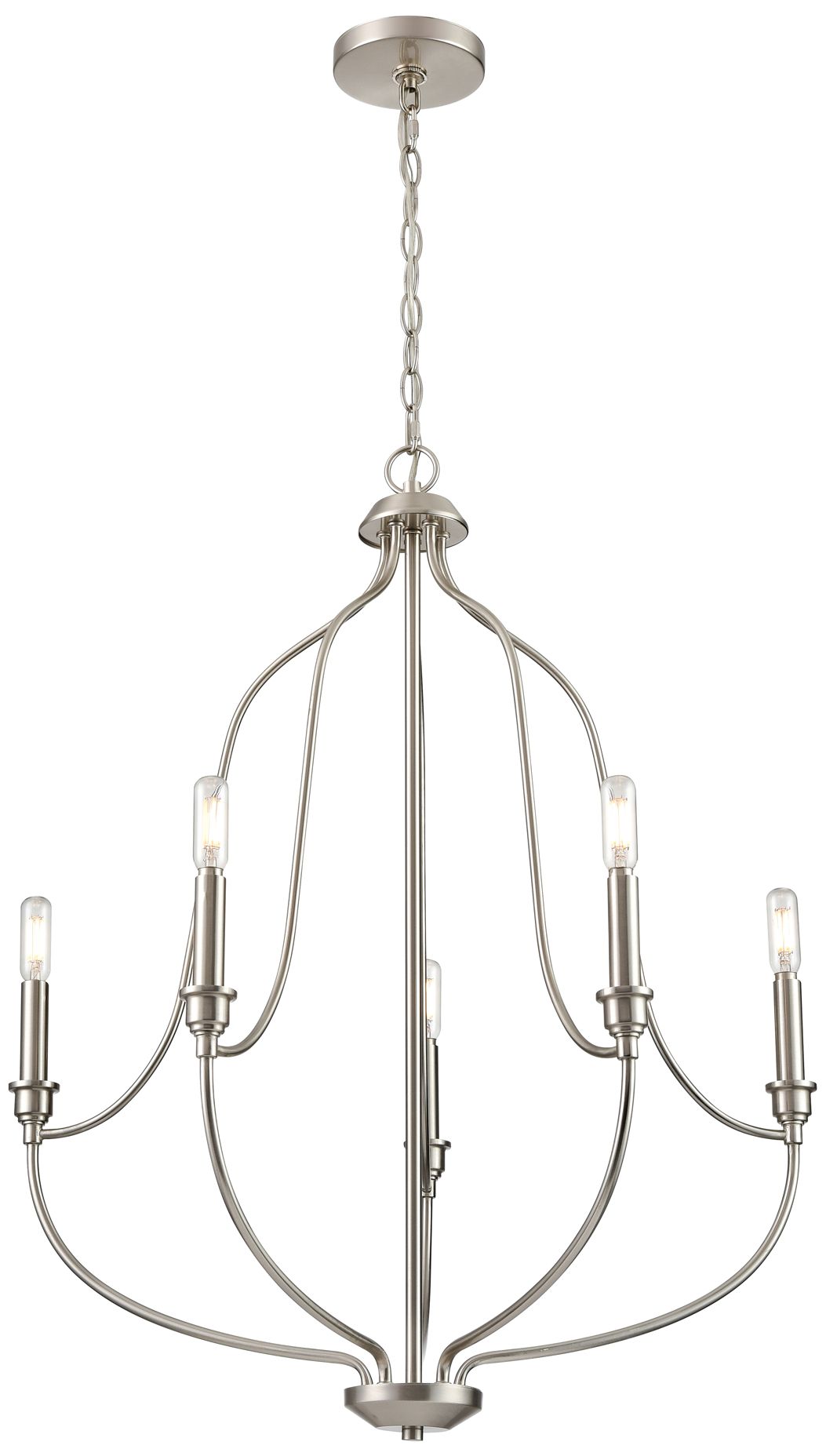 Image 4 Millennium Senoia Chandelier Ceiling Light Brushed Nickel more views