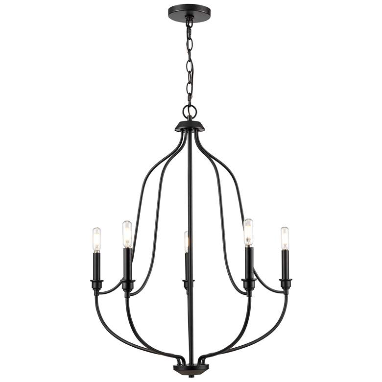 Image 1 Millennium Senoia Chandelier Ceiling Light Matte Black