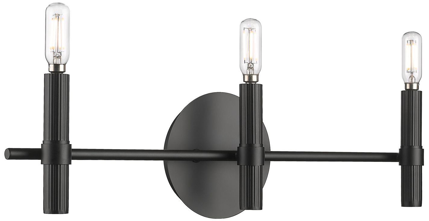 Millennium Skyva 3-Light 22" Matte Black Vanity Light