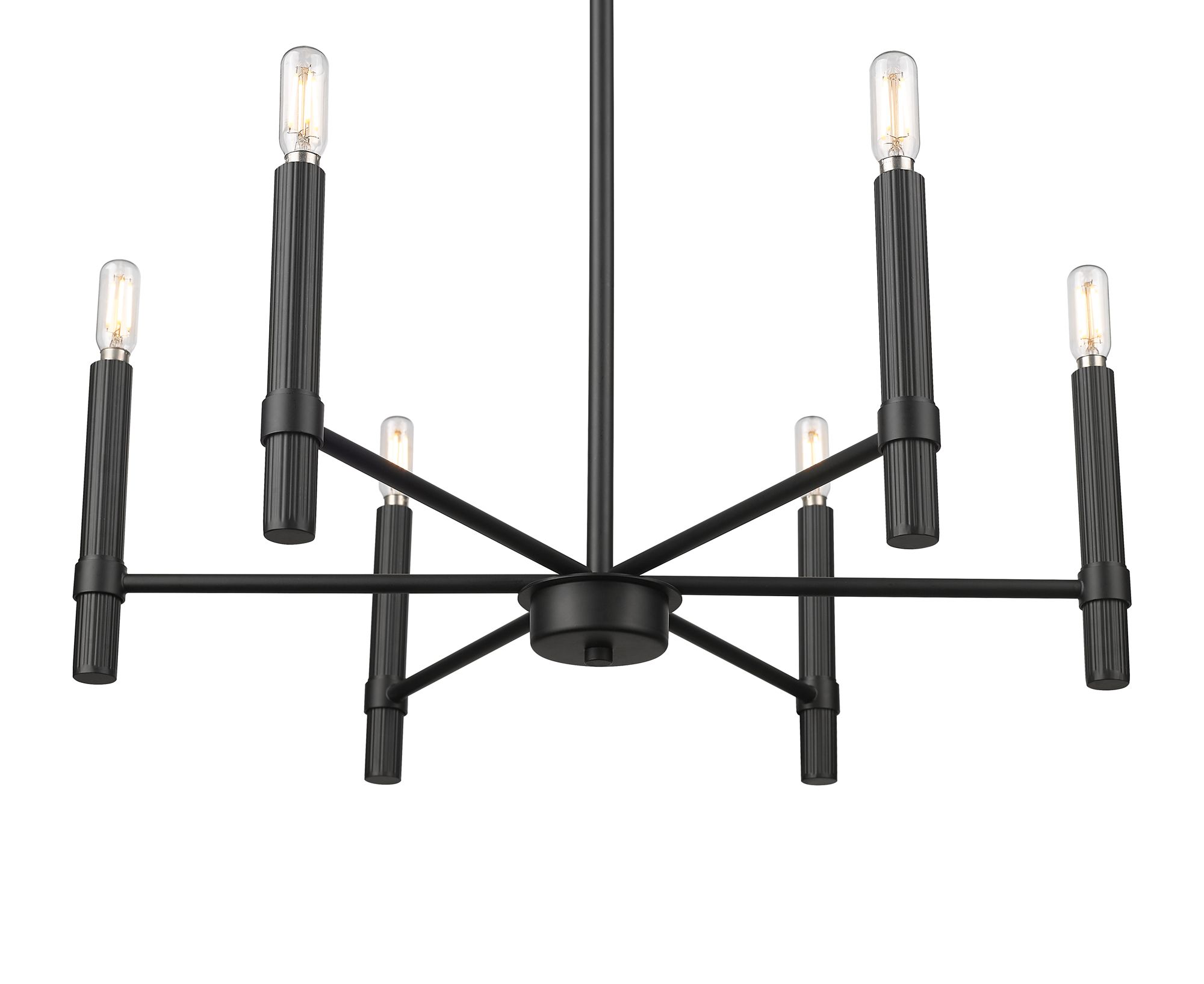 Image 3 Millennium Skyva 6-Light 24.25" Matte Black Chandelier more views