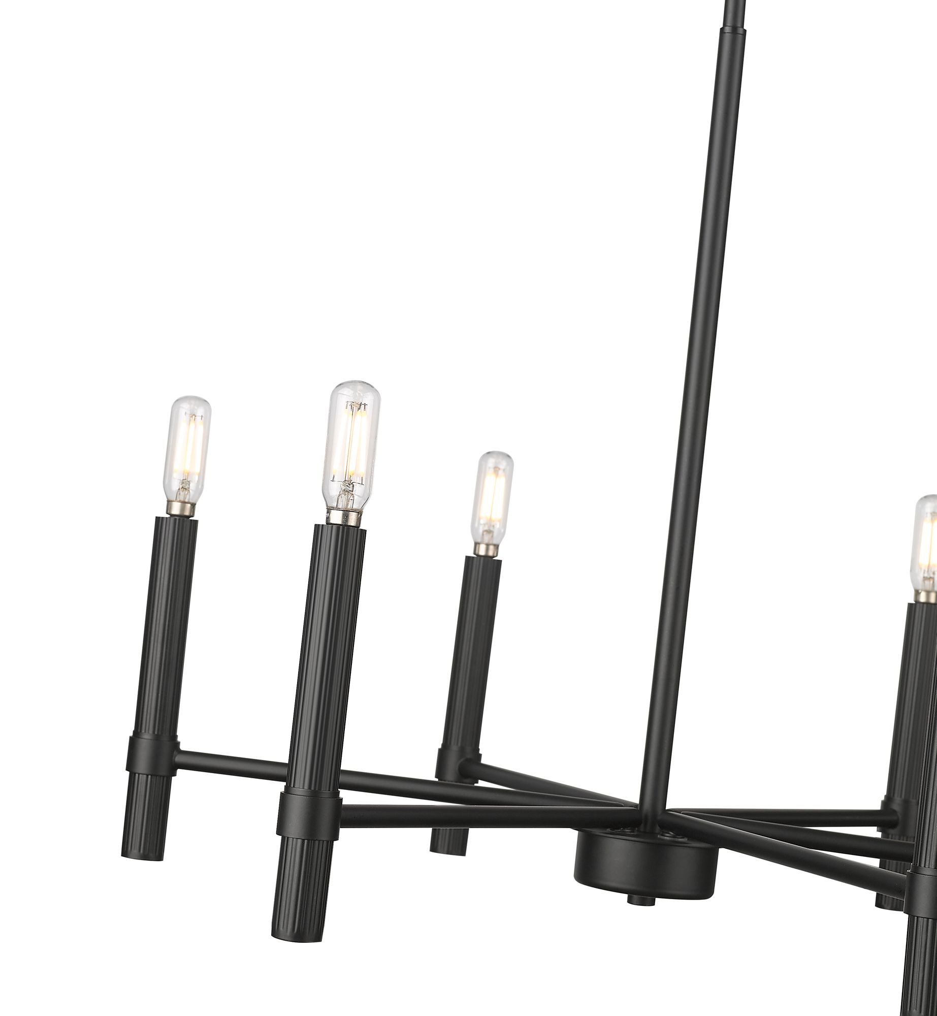 Image 5 Millennium Skyva 6-Light 24.25" Matte Black Chandelier more views