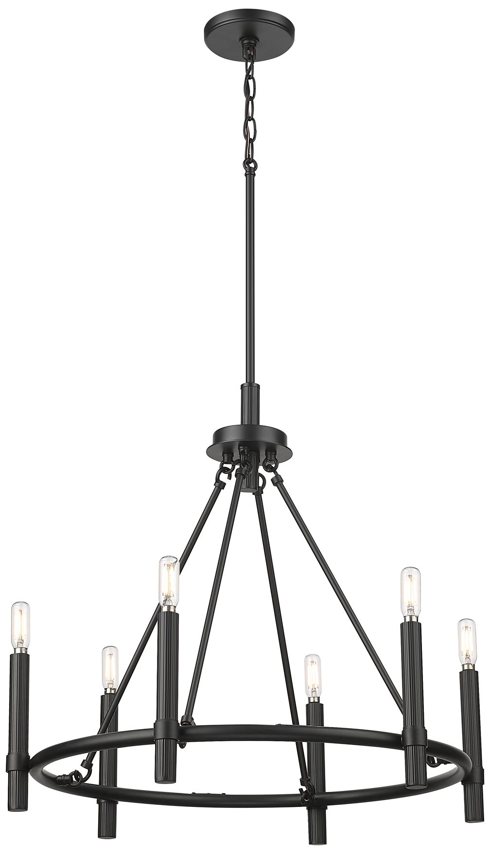 Millennium Skyva 6-Light 25" Matte Black Chandelier