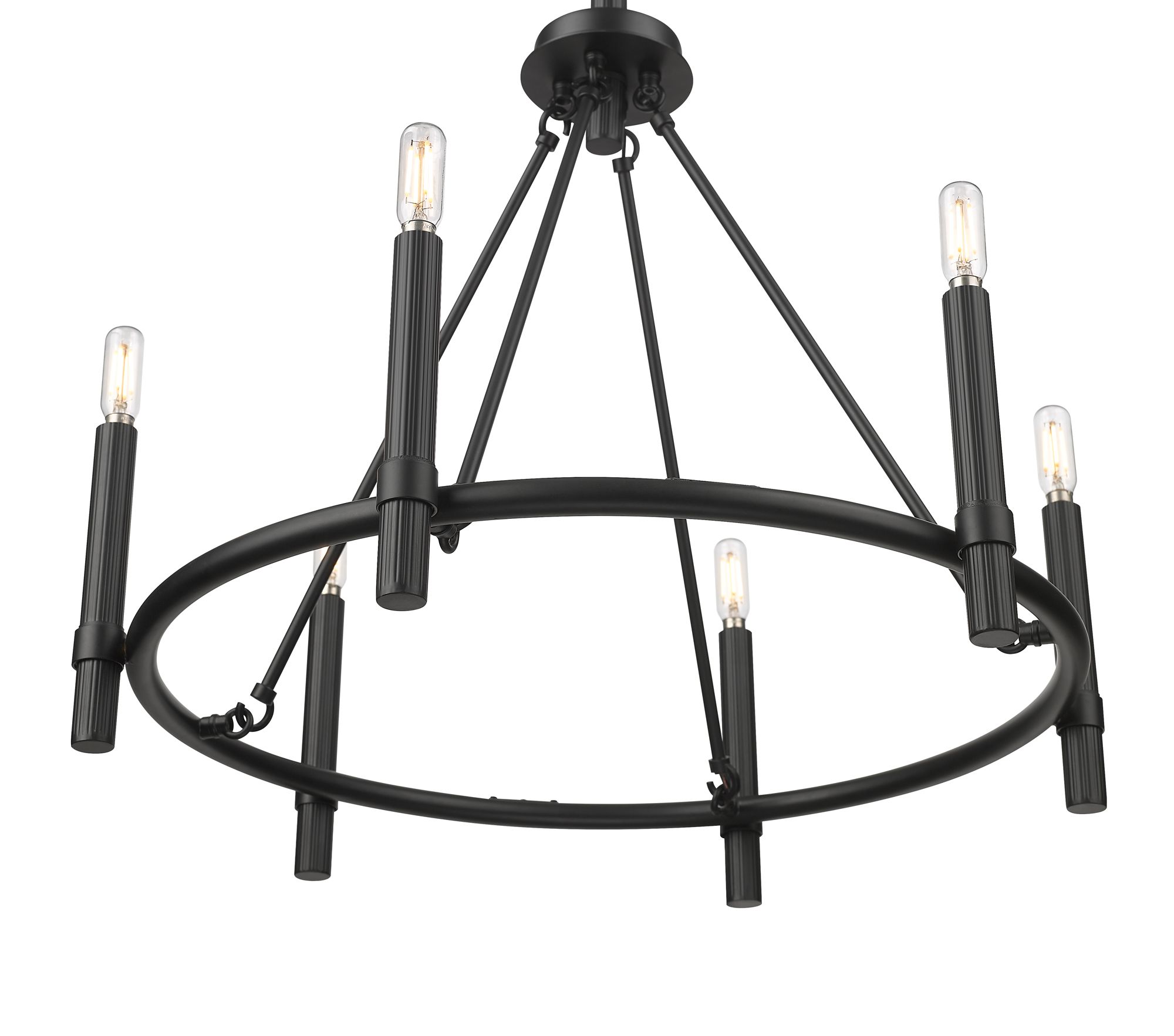 Image 3 Millennium Skyva 6-Light 25" Matte Black Chandelier more views