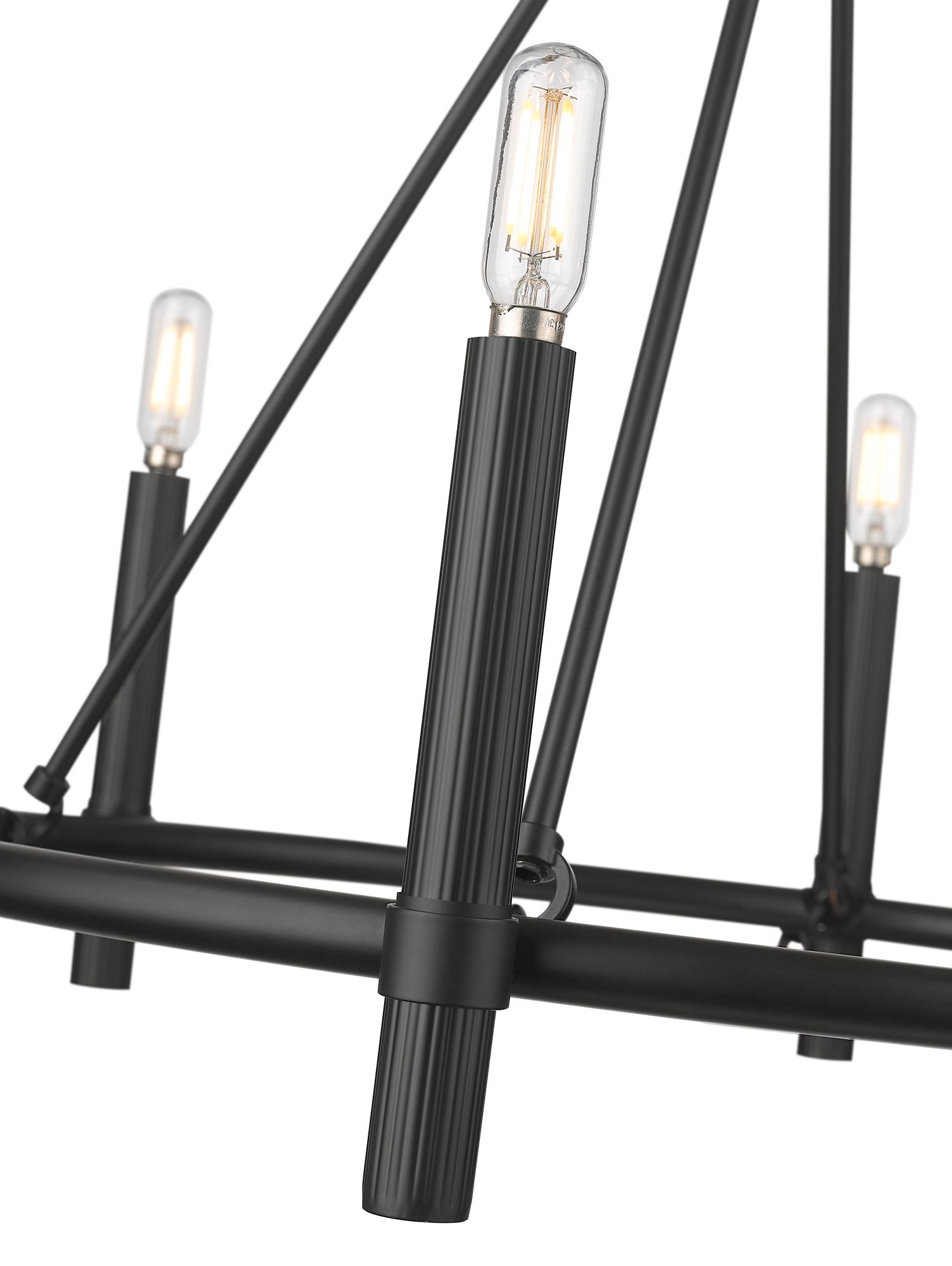 Image 4 Millennium Skyva 6-Light 25" Matte Black Chandelier more views