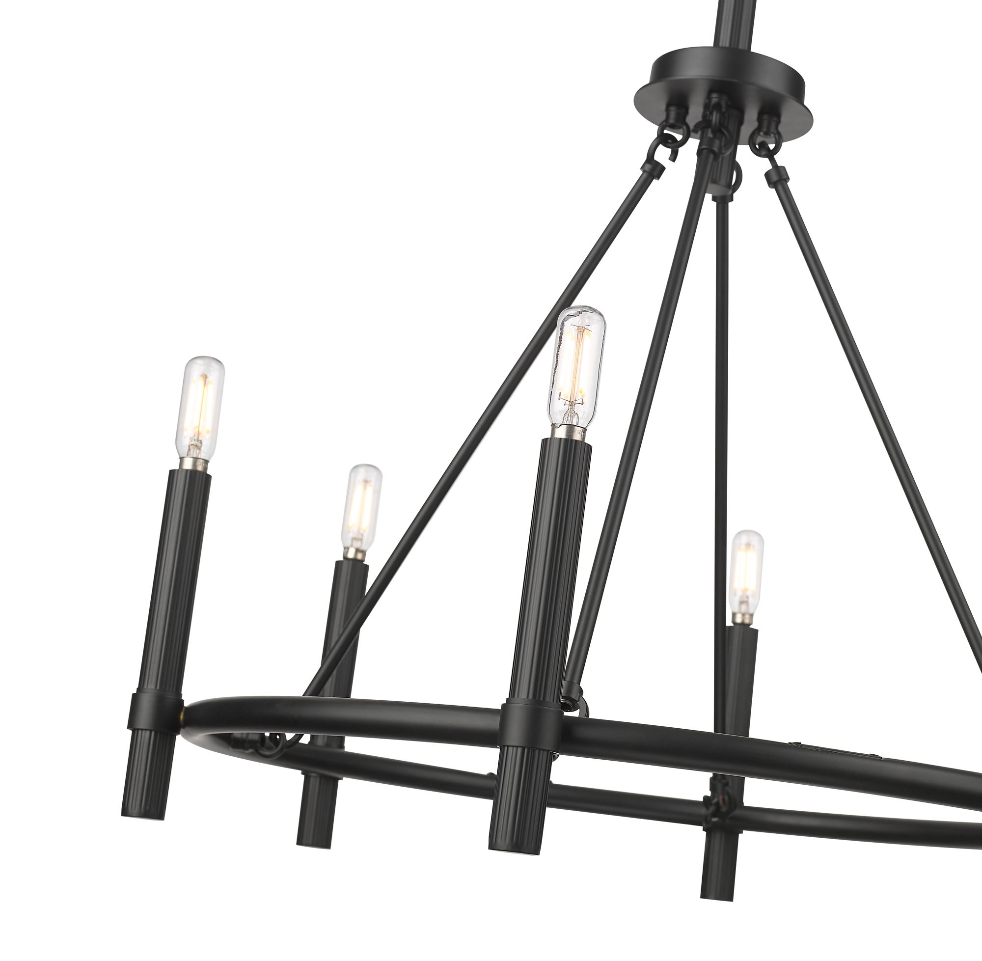 Image 5 Millennium Skyva 6-Light 25" Matte Black Chandelier more views