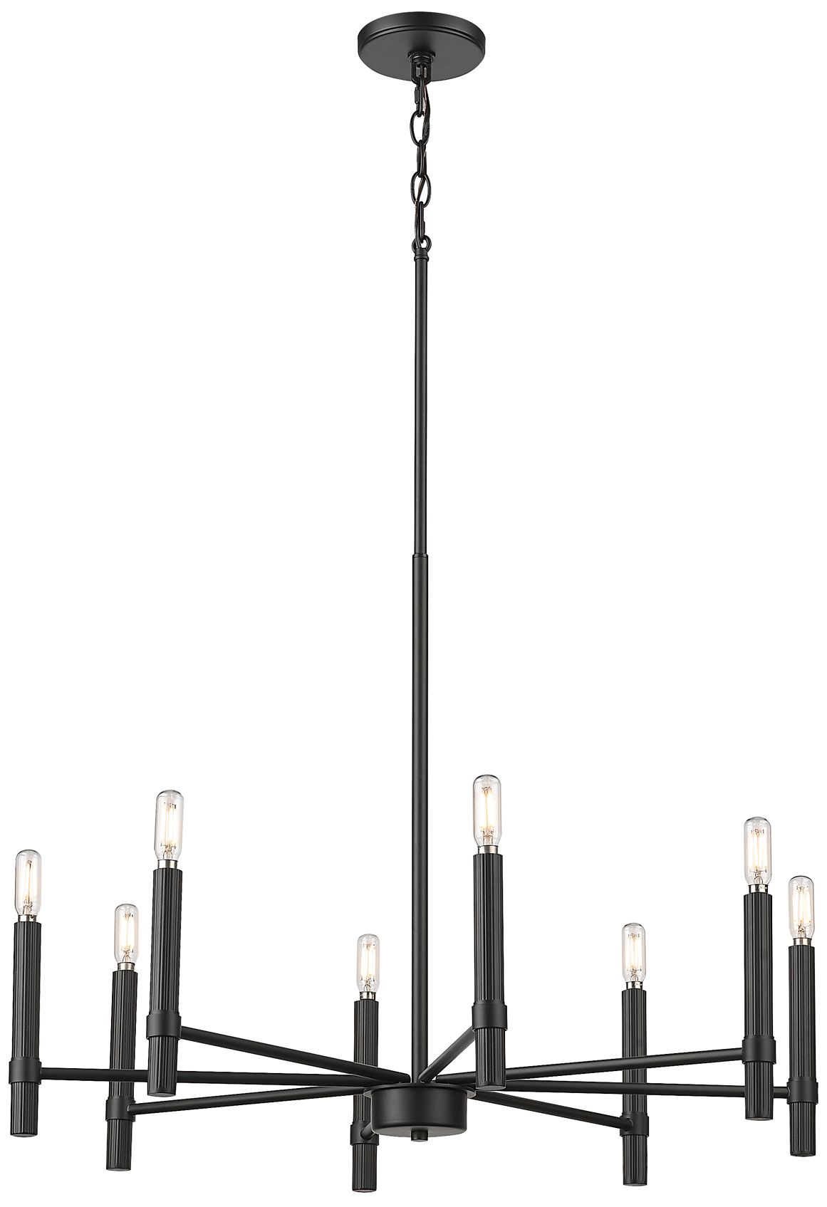 Millennium Skyva 8-Light 30.25" Matte Black Chandelier