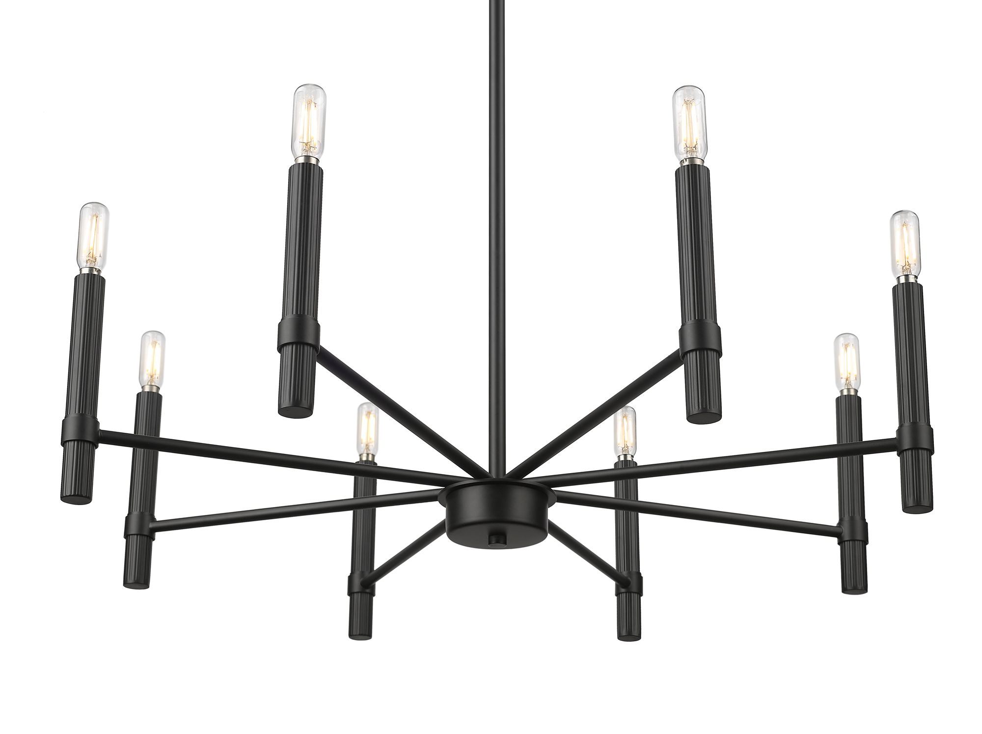 Image 3 Millennium Skyva 8-Light 30.25" Matte Black Chandelier more views