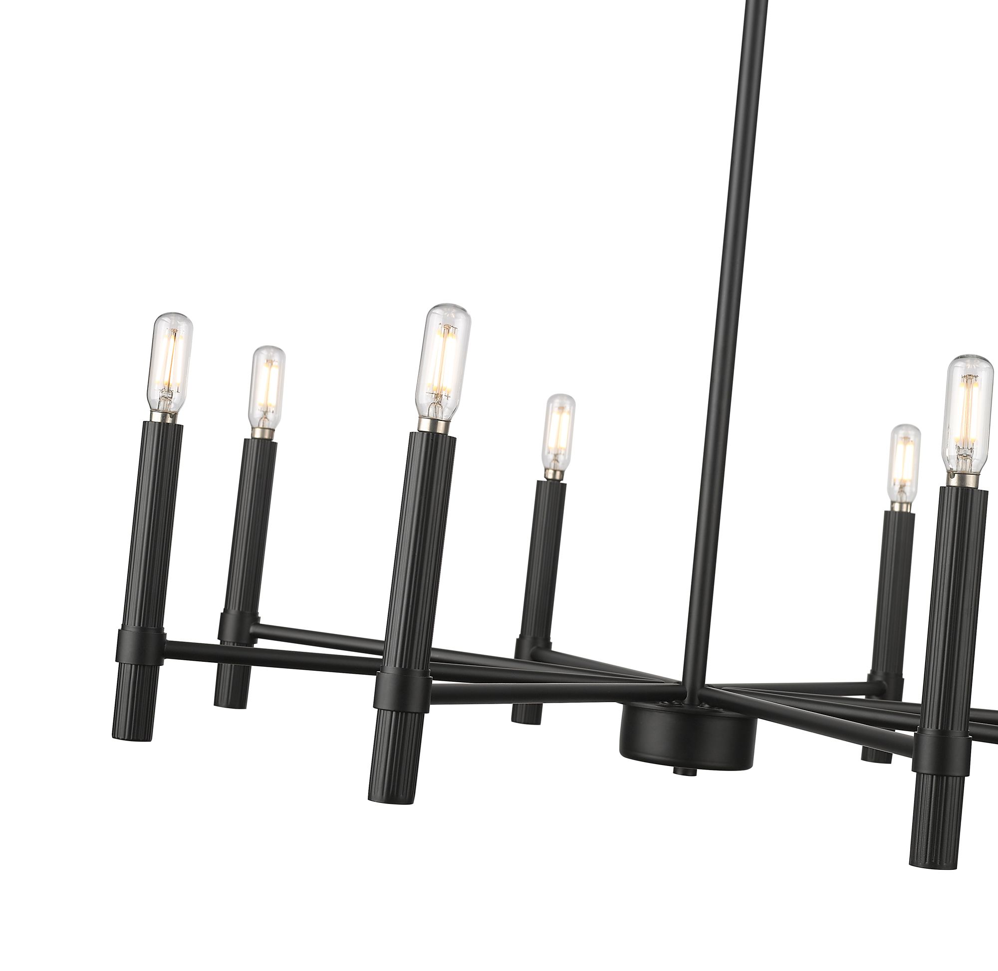 Image 5 Millennium Skyva 8-Light 30.25" Matte Black Chandelier more views