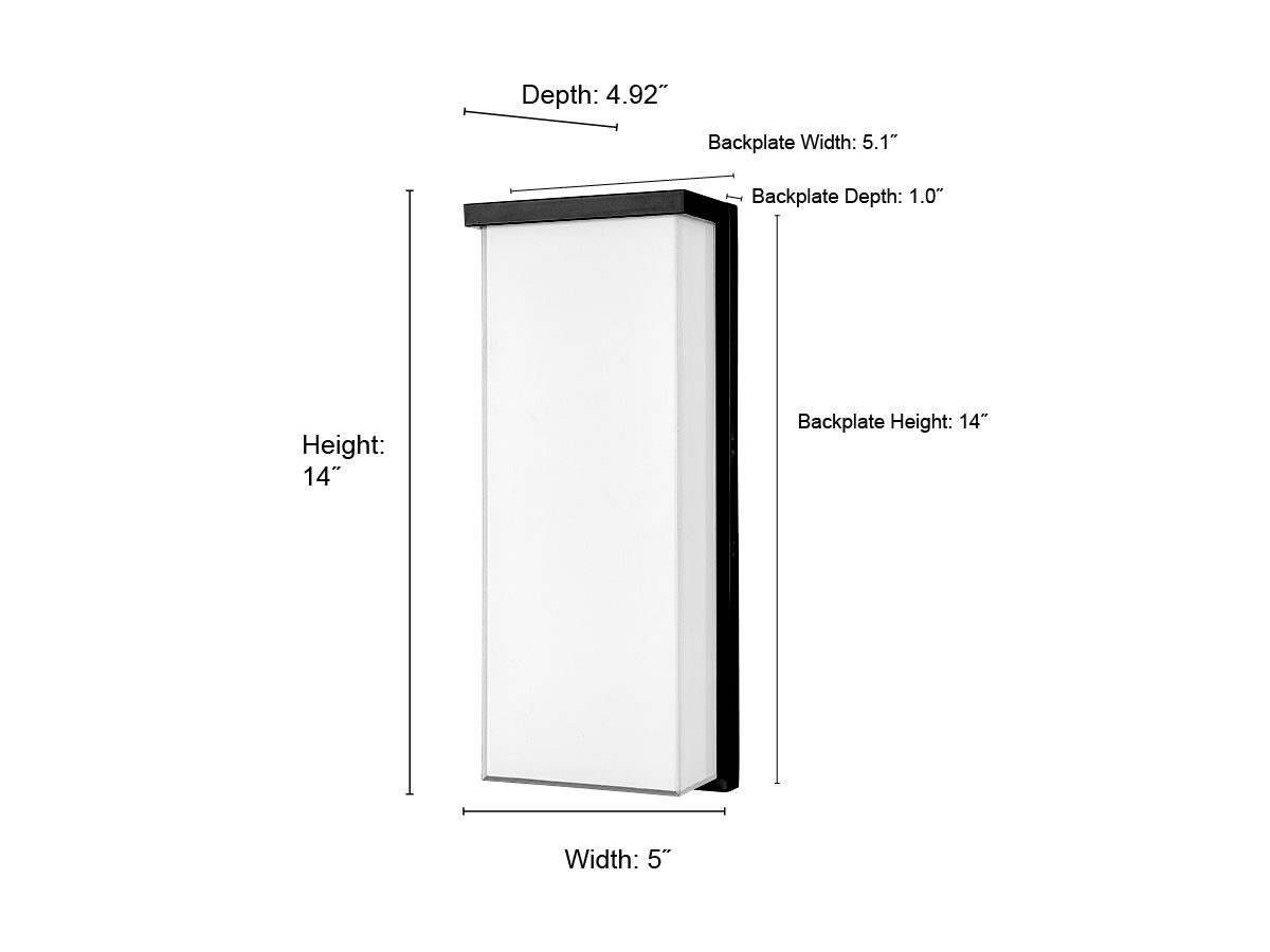 Image 3 Millennium Sommar LED 14" Powder Coated Black Outdoor Wall Sconce more views