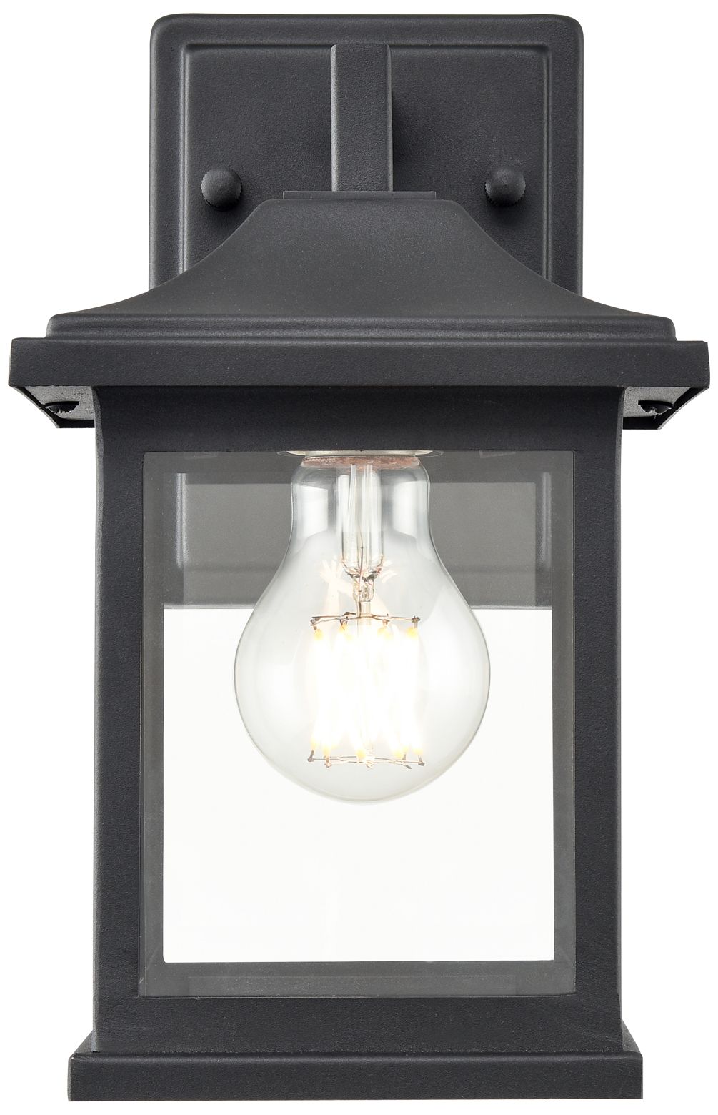 Millennium Southgate 1-Light 10" Textured Black Outdoor Wall Sconce