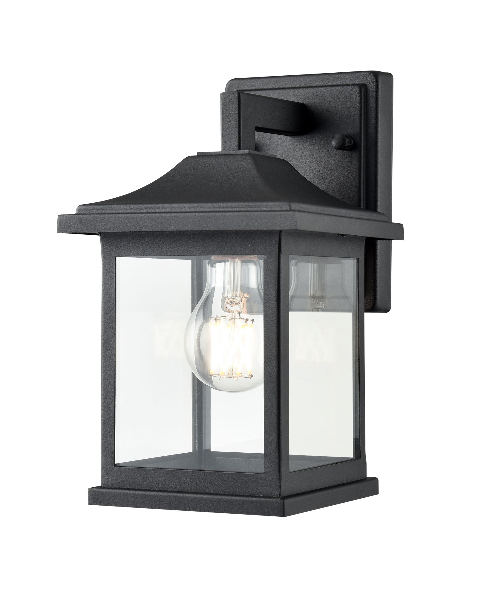 Image 3 Millennium Southgate 1-Light 10" Textured Black Outdoor Wall Sconce more views