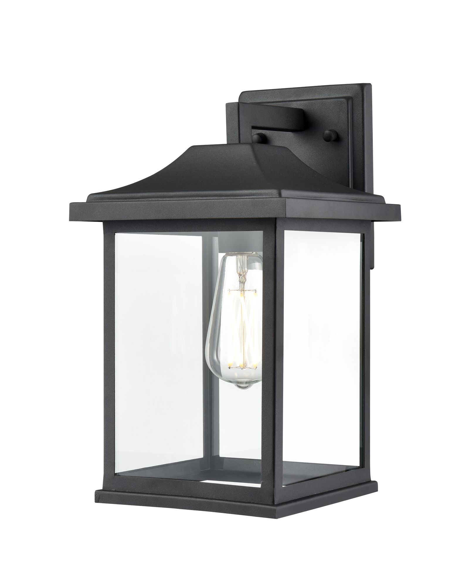 Image 2 Millennium Southgate 1-Light 13.75" Textured Black Outdoor Wall Sconce more views
