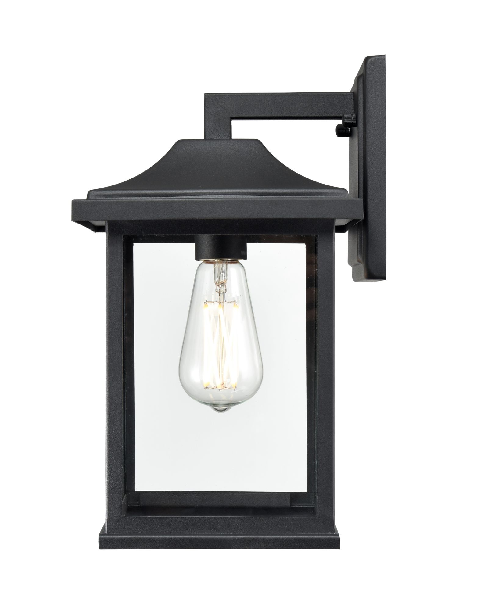 Image 3 Millennium Southgate 1-Light 13.75" Textured Black Outdoor Wall Sconce more views