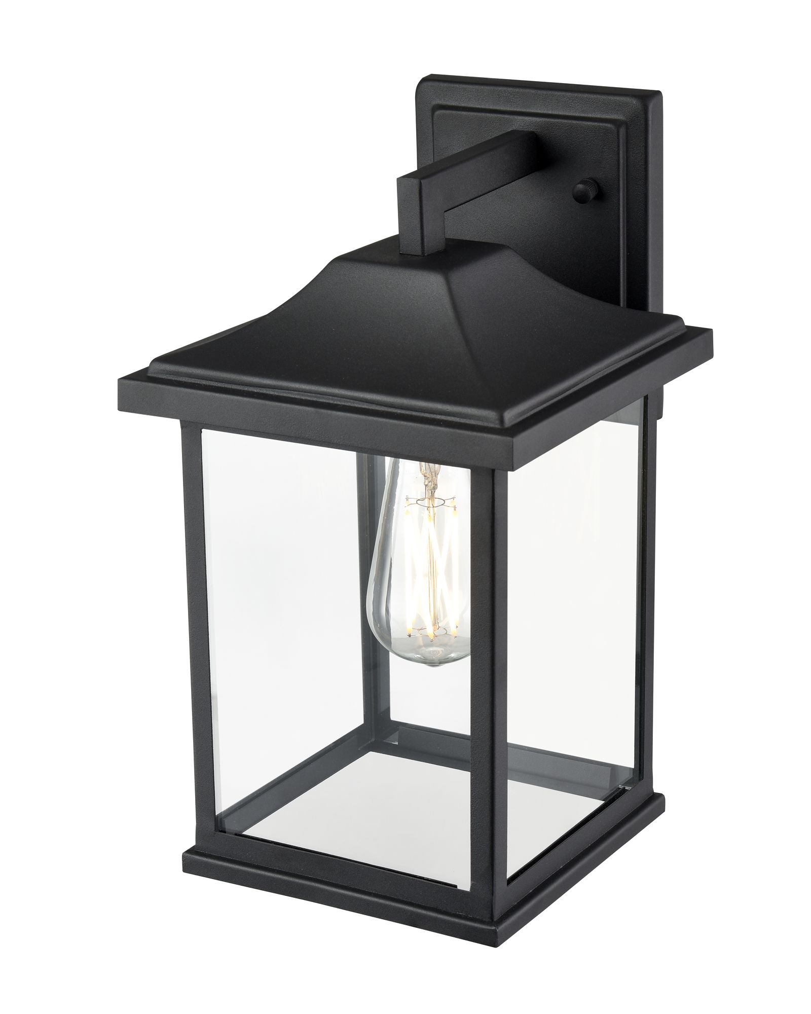 Image 4 Millennium Southgate 1-Light 13.75" Textured Black Outdoor Wall Sconce more views