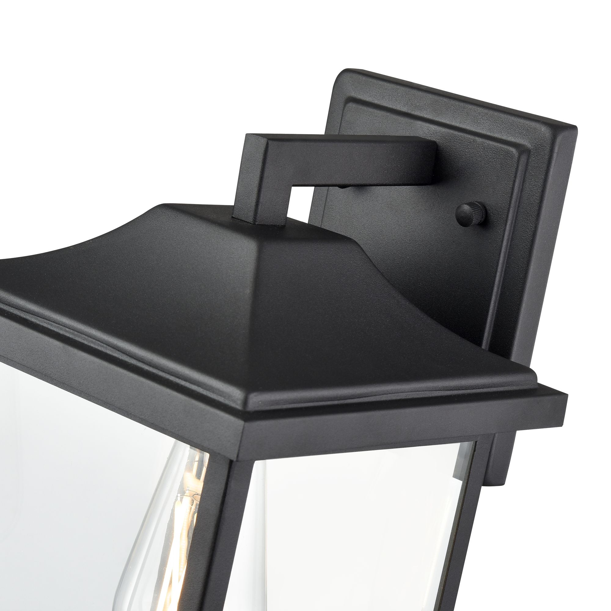 Image 5 Millennium Southgate 1-Light 13.75" Textured Black Outdoor Wall Sconce more views