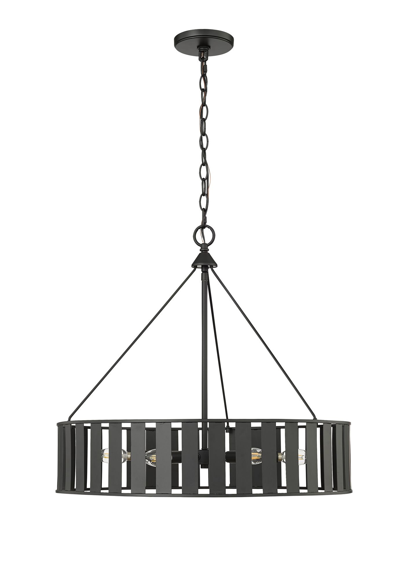 Image 2 Millennium Stella 6-Light 24" Matte Black Chandelier more views