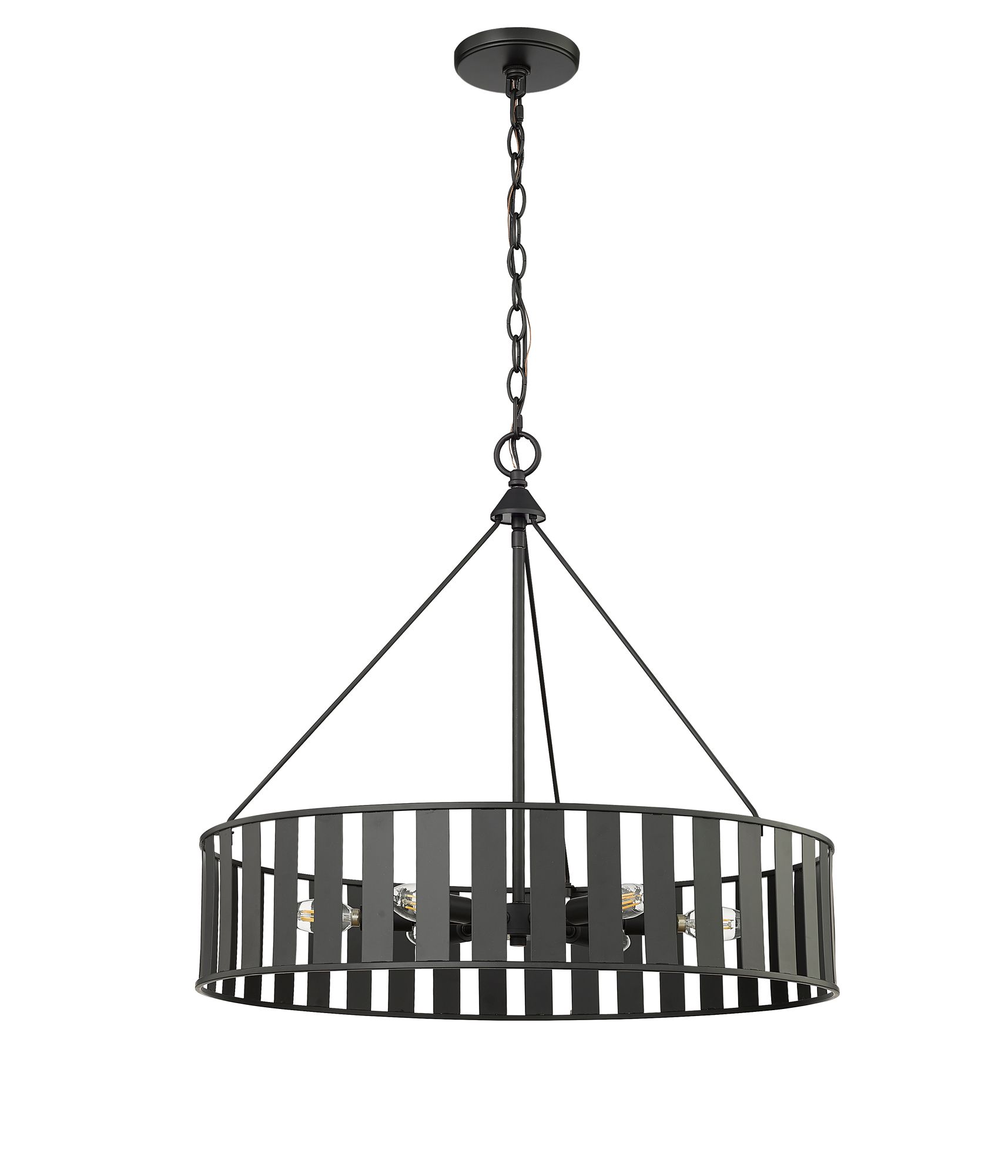 Image 3 Millennium Stella 6-Light 24" Matte Black Chandelier more views