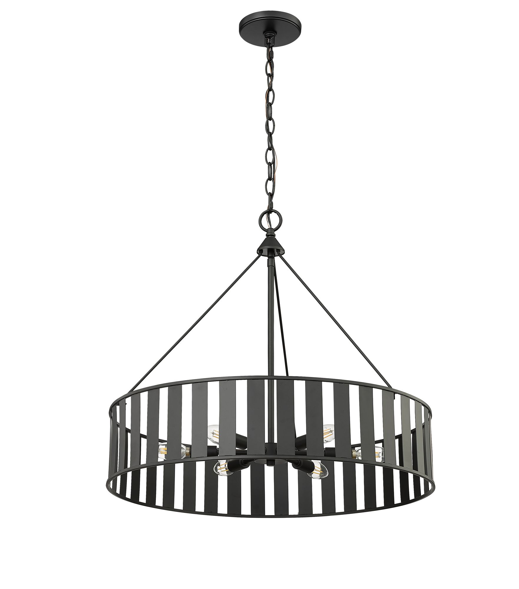 Image 4 Millennium Stella 6-Light 24" Matte Black Chandelier more views