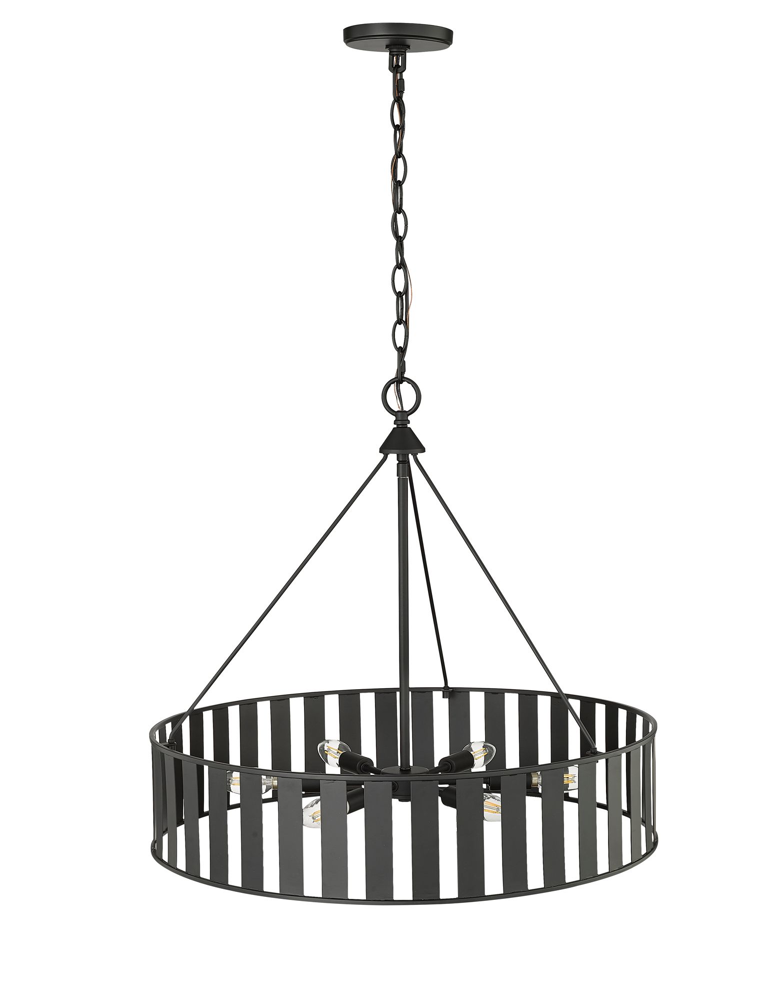 Image 5 Millennium Stella 6-Light 24" Matte Black Chandelier more views