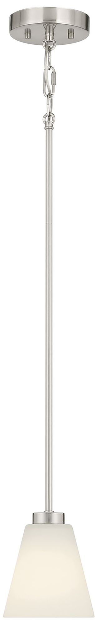 Image 3 Millennium Strayhan 1-Light 5.75" Brushed Nickel Mini Pendant with Shade more views