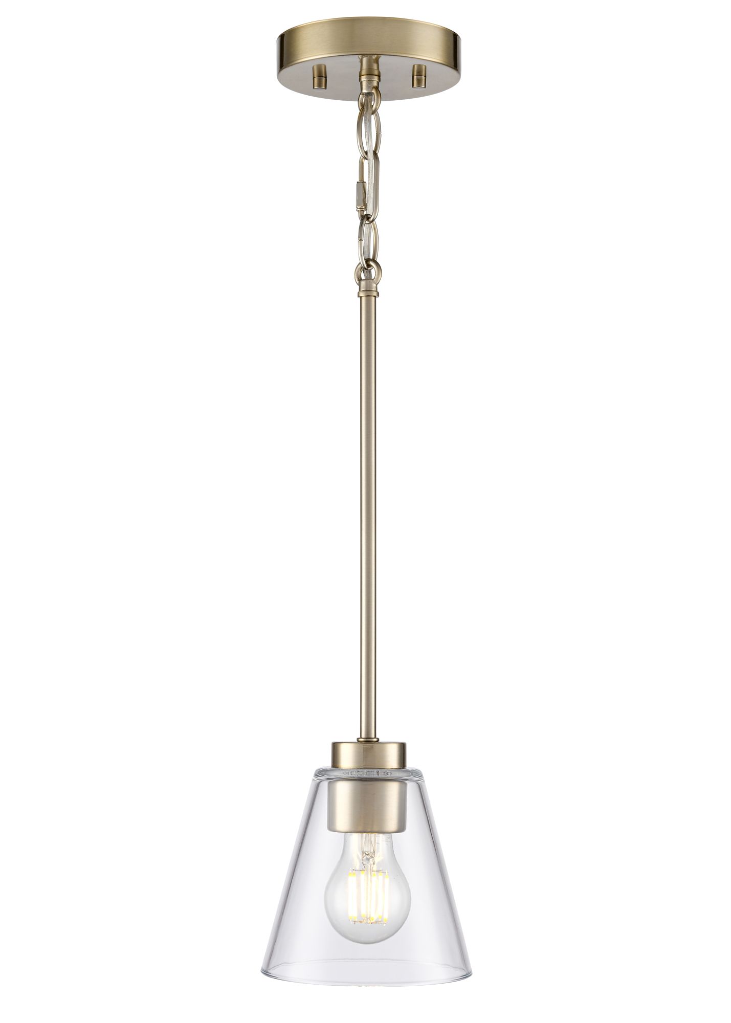Image 3 Millennium Strayhan 1-Light 5.75" Modern Gold Pendant with Glass Shade more views