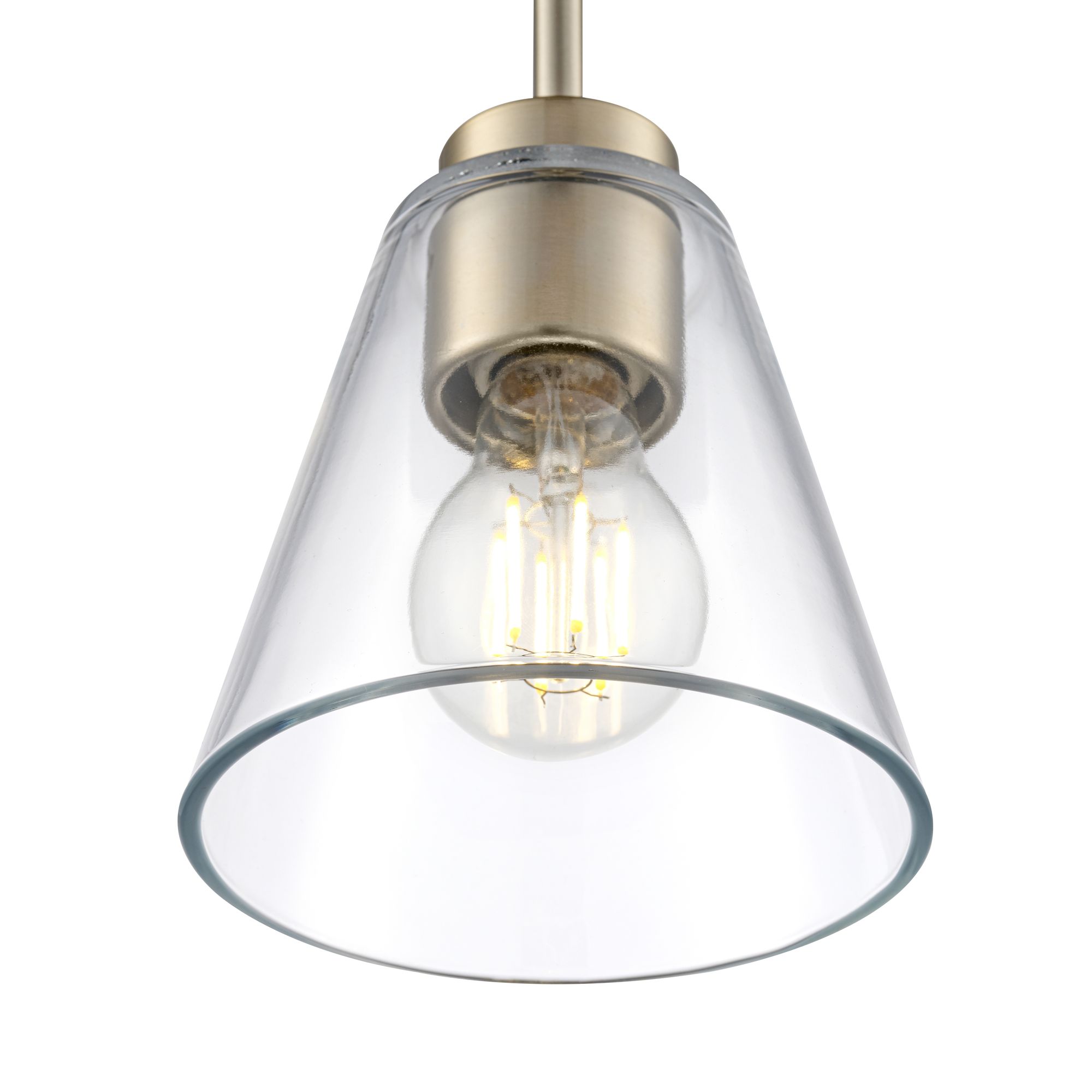 Image 4 Millennium Strayhan 1-Light 5.75" Modern Gold Pendant with Glass Shade more views