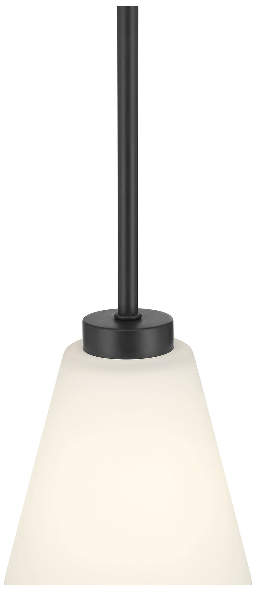 Image 5 Millennium Strayhan 1-Light 5.75" Matte Black Mini Pendant with Glass Shade more views