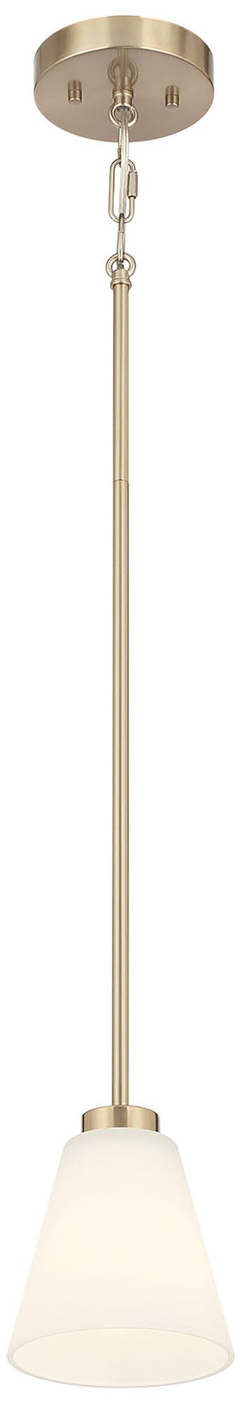 Millennium Strayhan 1-Light 5.75" Modern Gold Mini Pendant with Glass Shade