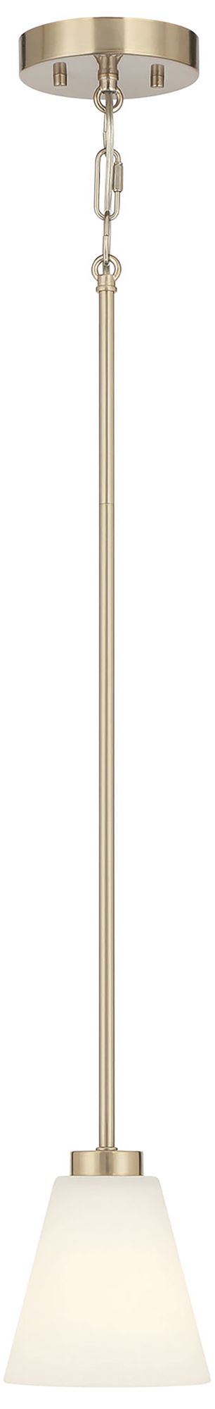 Image 3 Millennium Strayhan 1-Light 5.75" Modern Gold Mini Pendant with Glass Shade more views