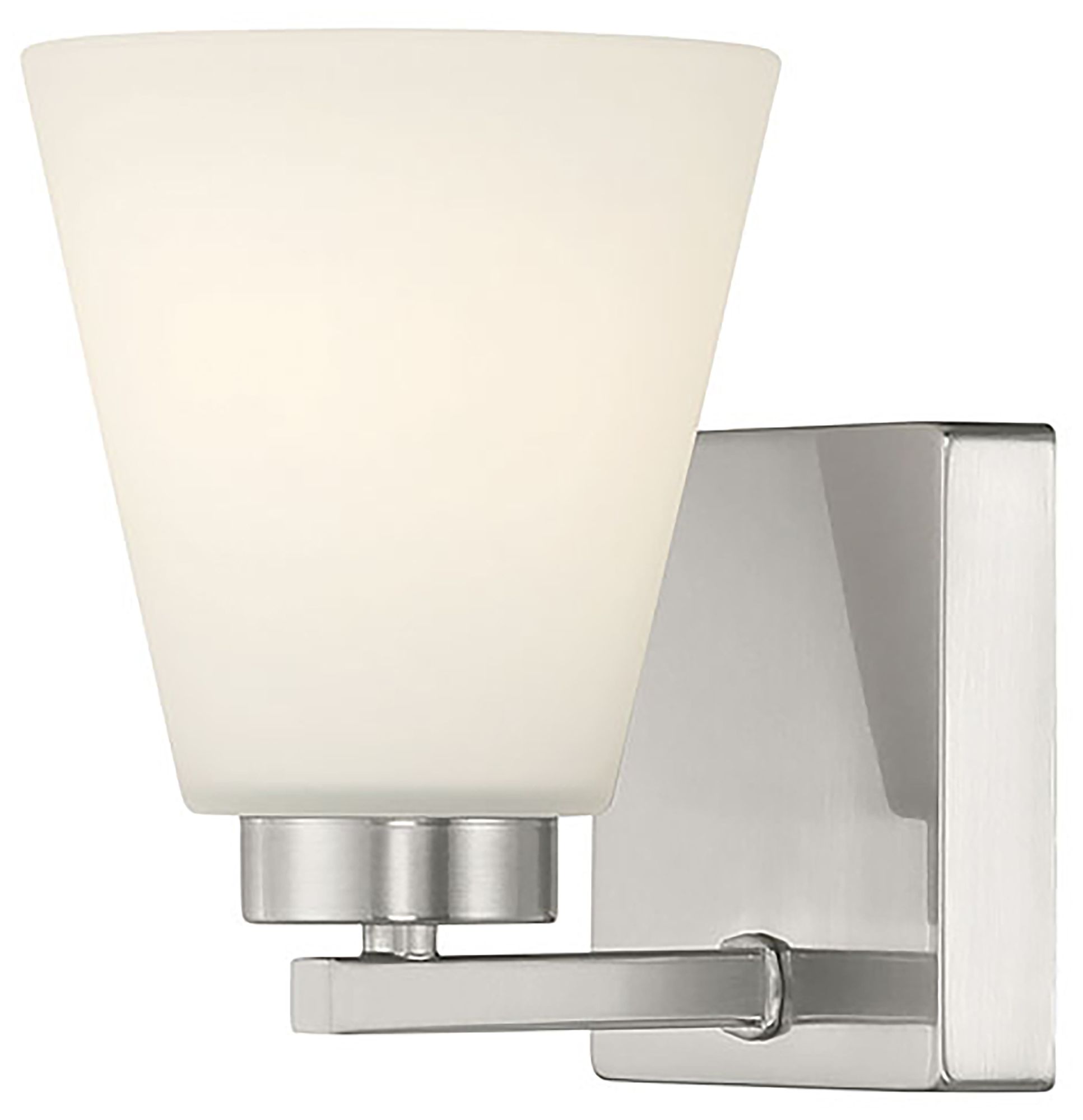 Millennium Strayhan 1-Light 5" Brushed Nickel Wall Sconce with Glass Shade
