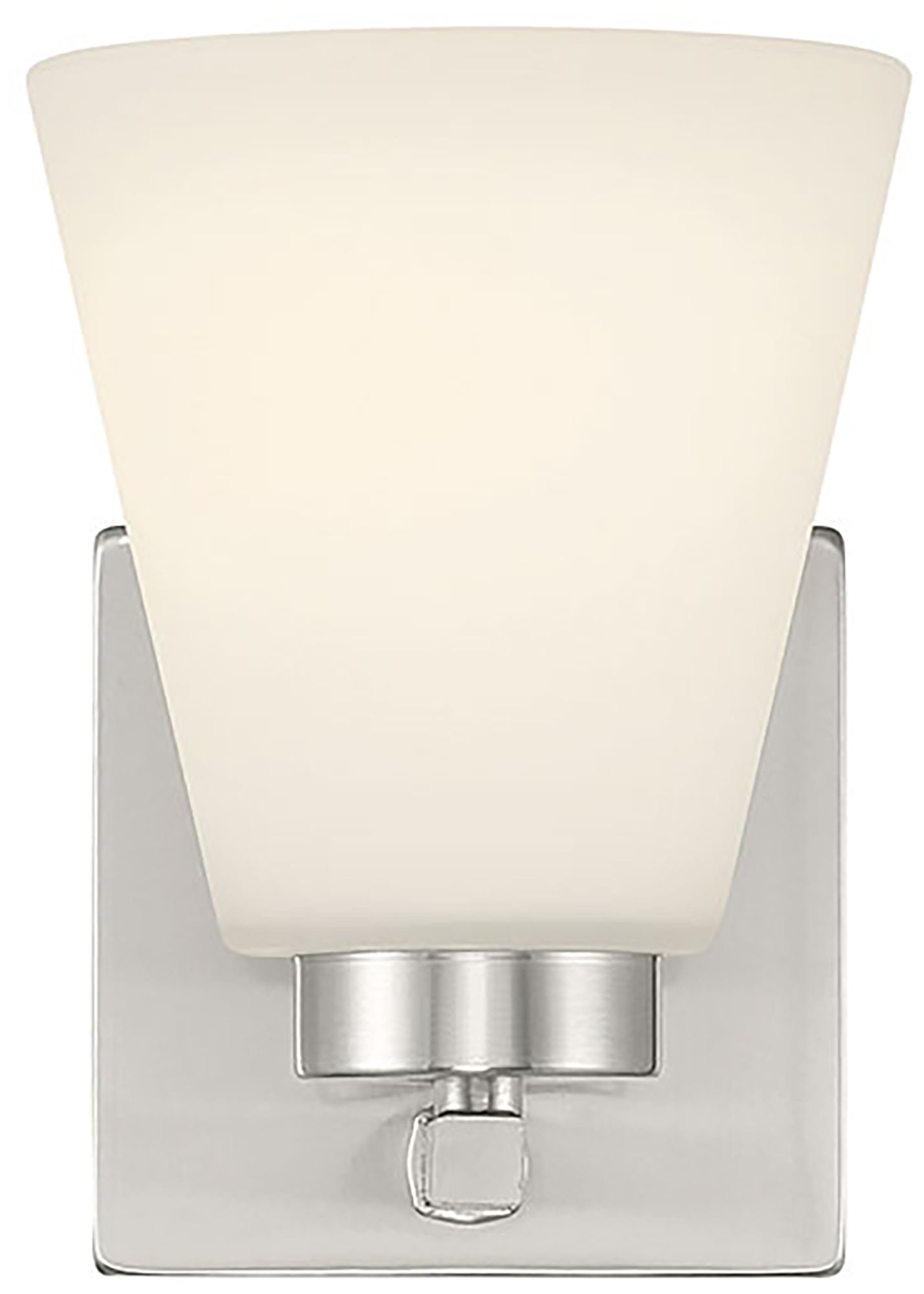 Image 2 Millennium Strayhan 1-Light 5" Brushed Nickel Wall Sconce with Glass Shade more views
