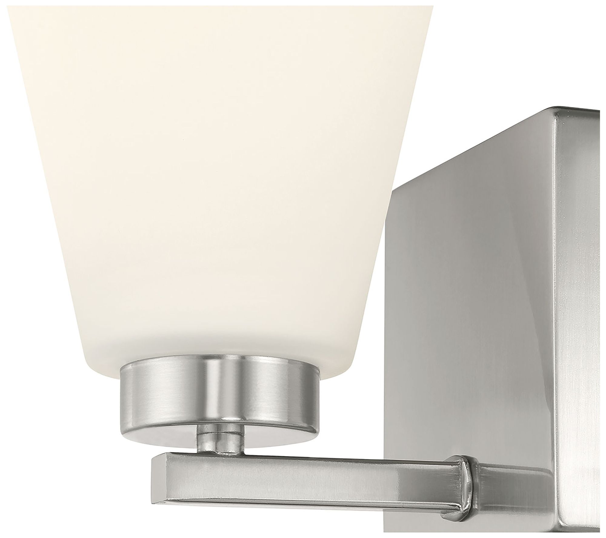 Image 5 Millennium Strayhan 1-Light 5" Brushed Nickel Wall Sconce with Glass Shade more views