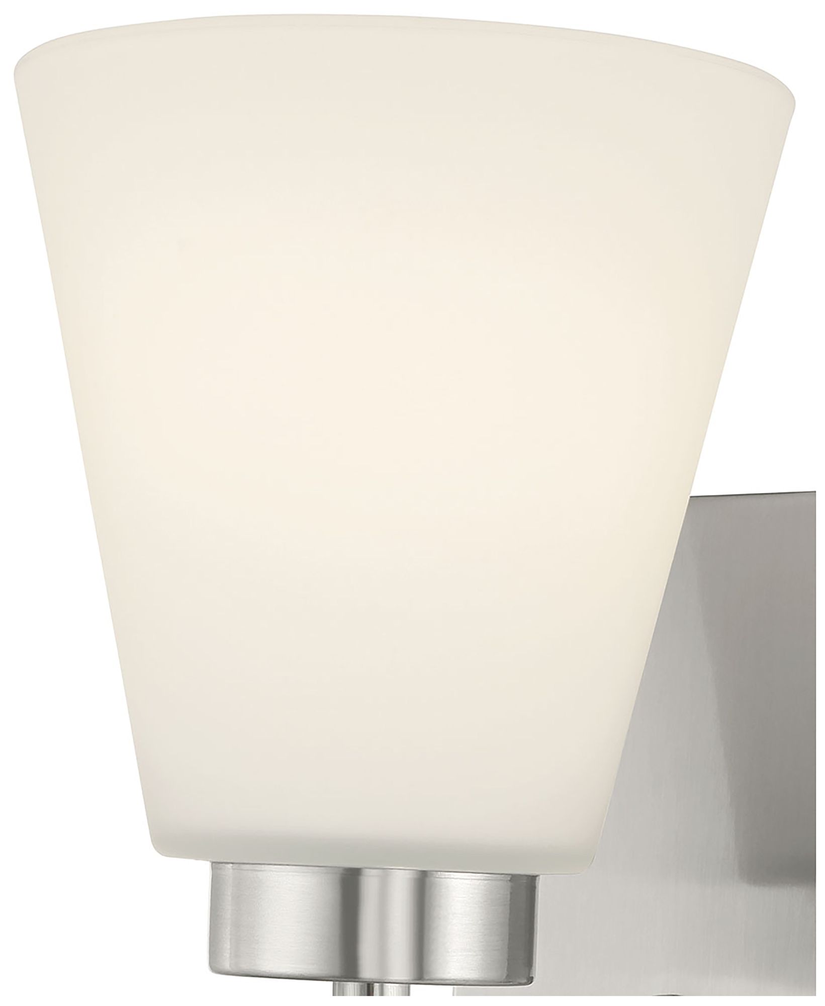 Image 6 Millennium Strayhan 1-Light 5" Brushed Nickel Wall Sconce with Glass Shade more views