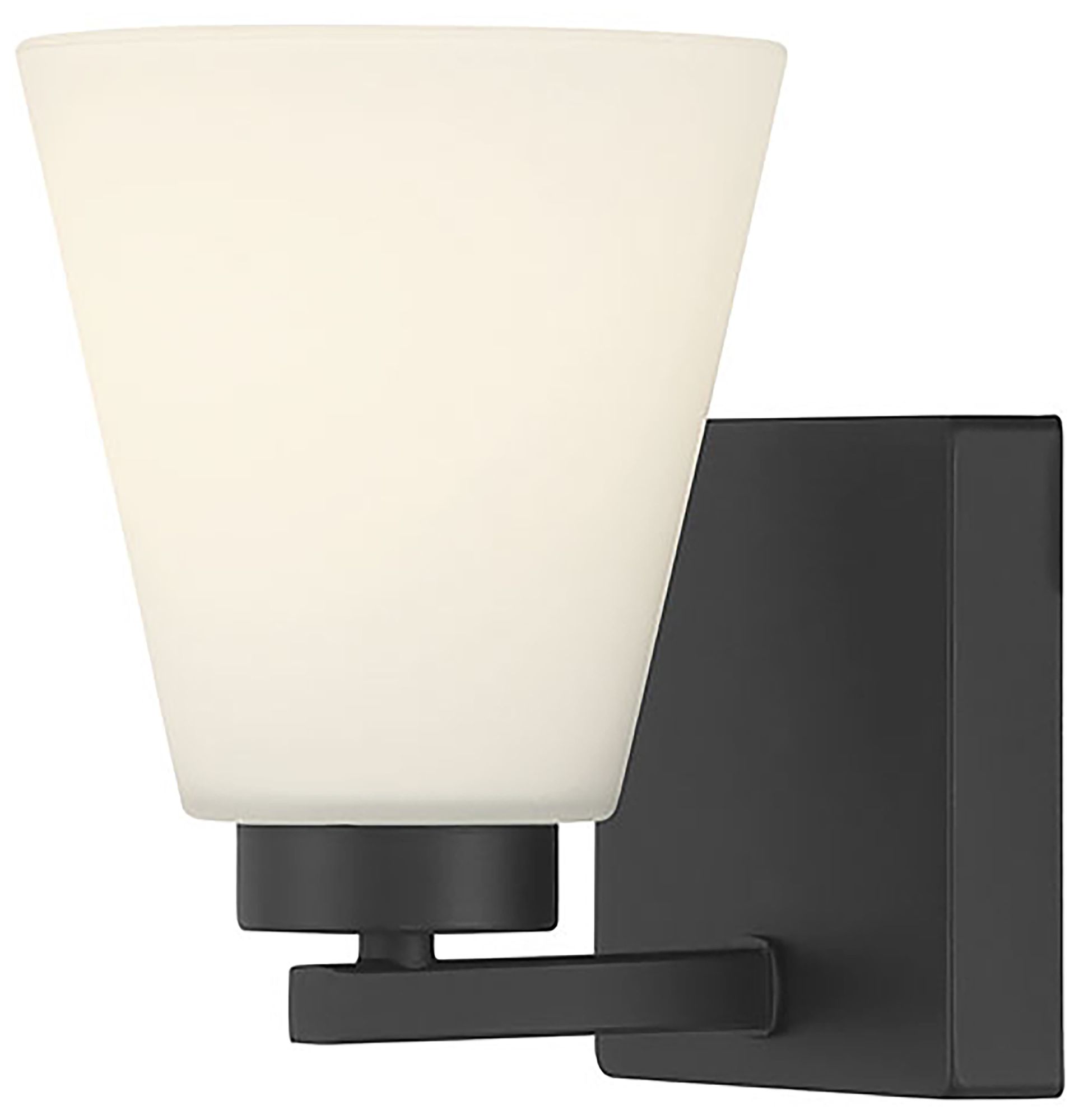 Millennium Strayhan 1-Light 5" Matte Black Wall Sconce with Glass Shade