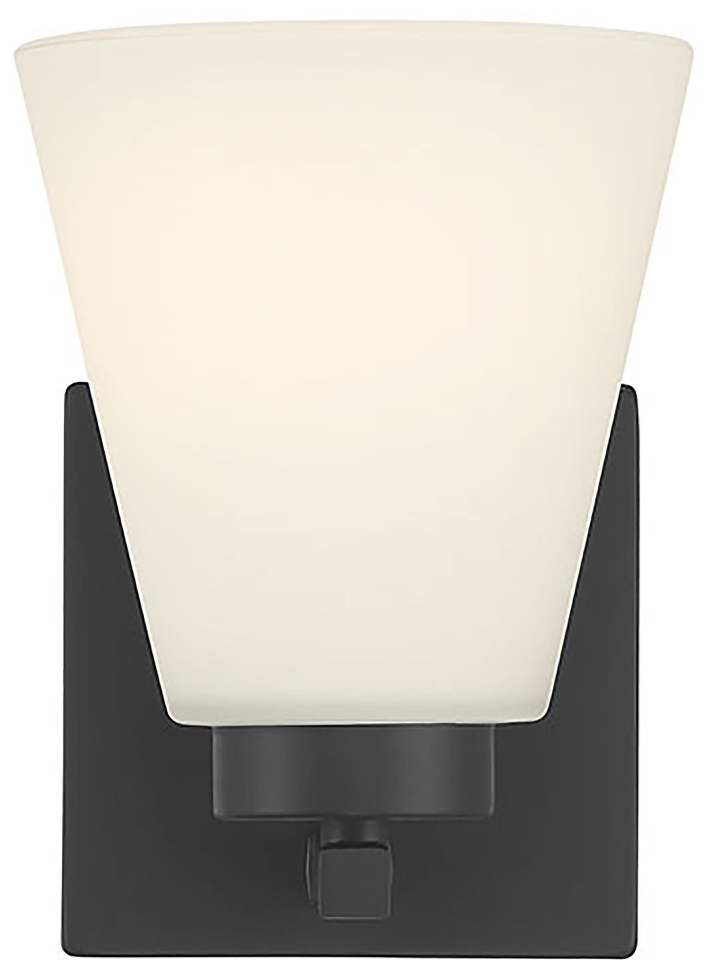 Image 2 Millennium Strayhan 1-Light 5" Matte Black Wall Sconce with Glass Shade more views