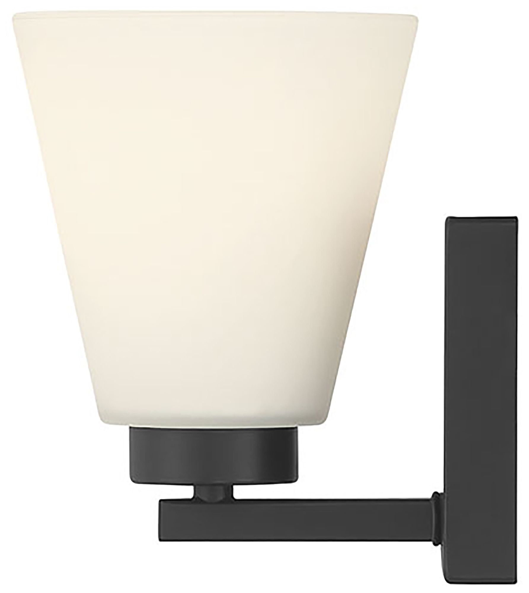 Image 4 Millennium Strayhan 1-Light 5" Matte Black Wall Sconce with Glass Shade more views