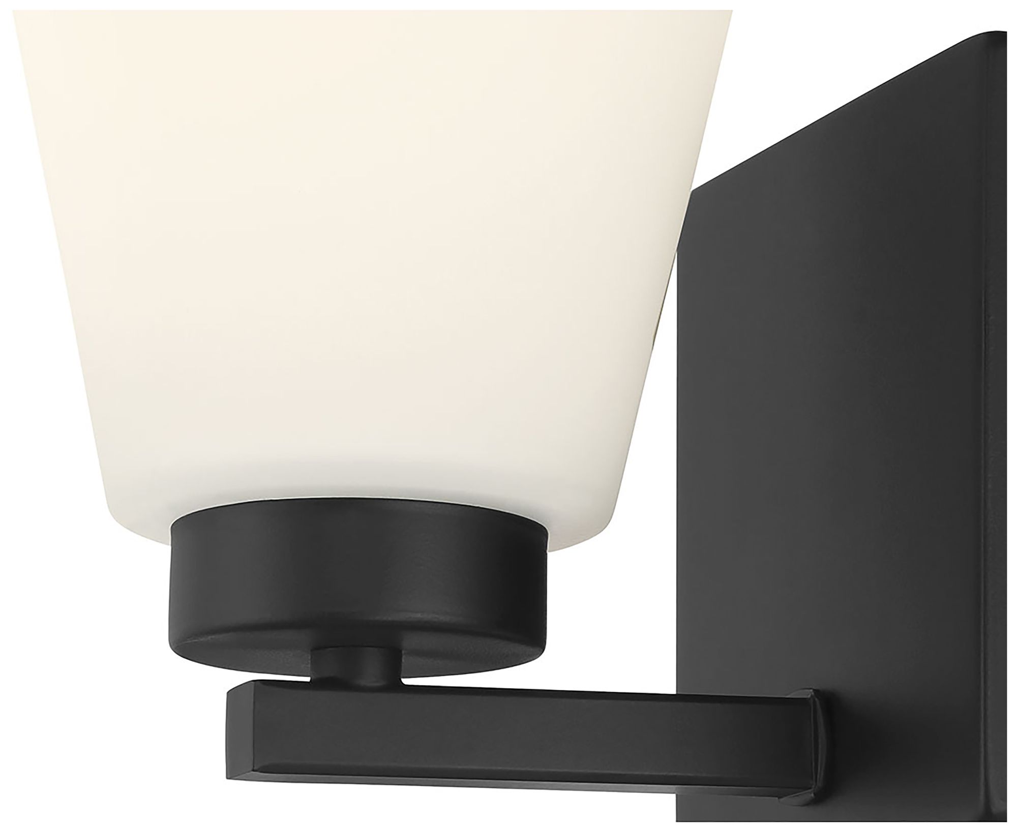 Image 5 Millennium Strayhan 1-Light 5" Matte Black Wall Sconce with Glass Shade more views