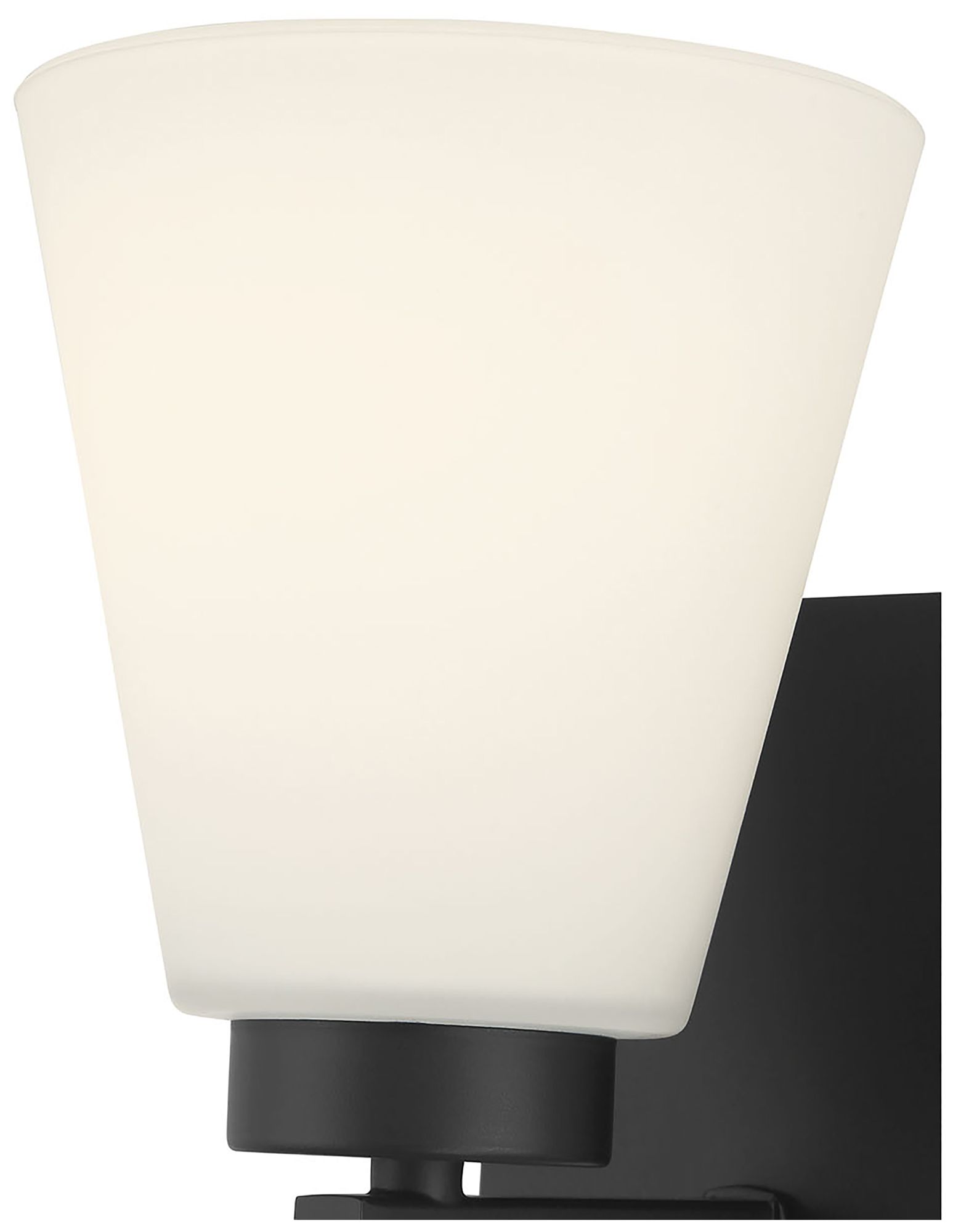 Image 6 Millennium Strayhan 1-Light 5" Matte Black Wall Sconce with Glass Shade more views