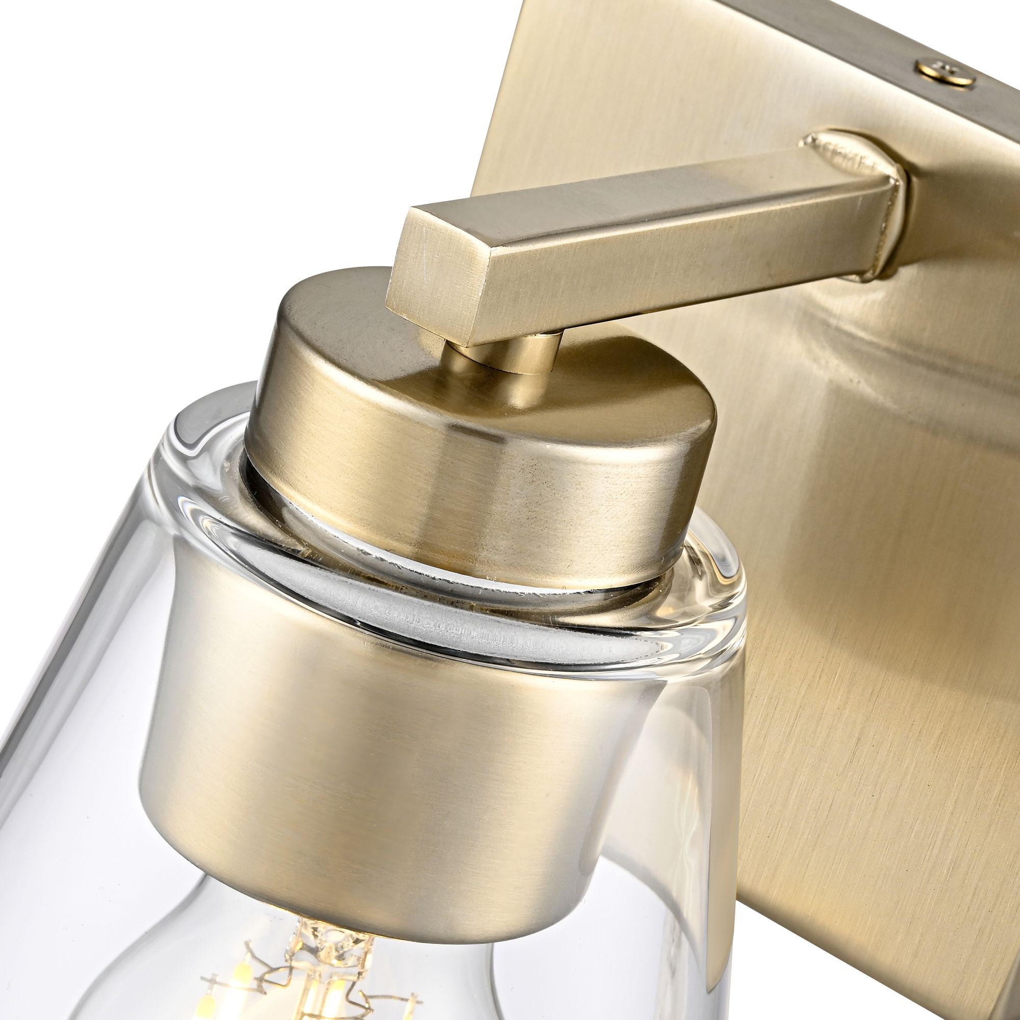 Image 5 Millennium Strayhan 1-Light 5" Modern Gold Wall Sconce with Glass Shade more views