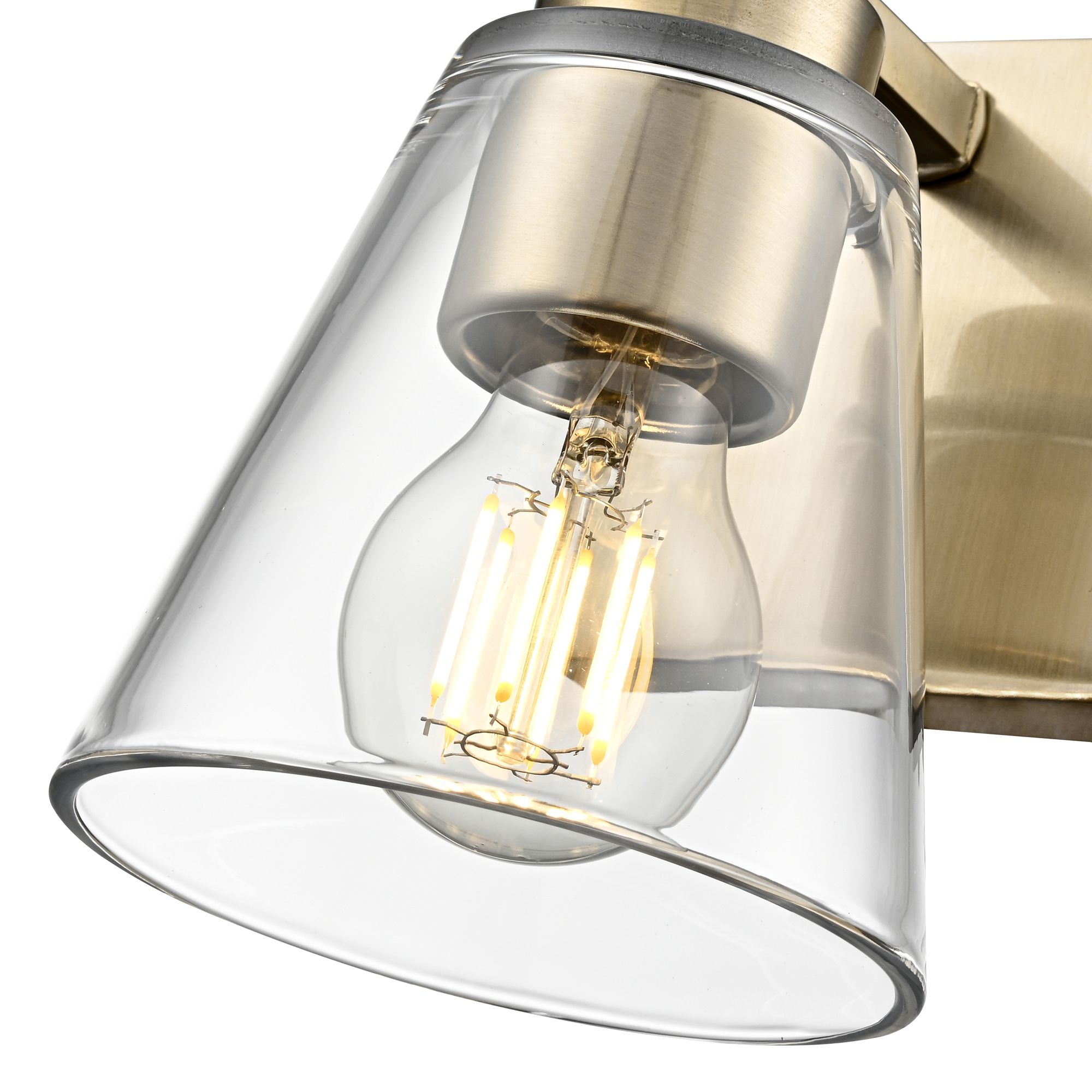 Image 6 Millennium Strayhan 1-Light 5" Modern Gold Wall Sconce with Glass Shade more views