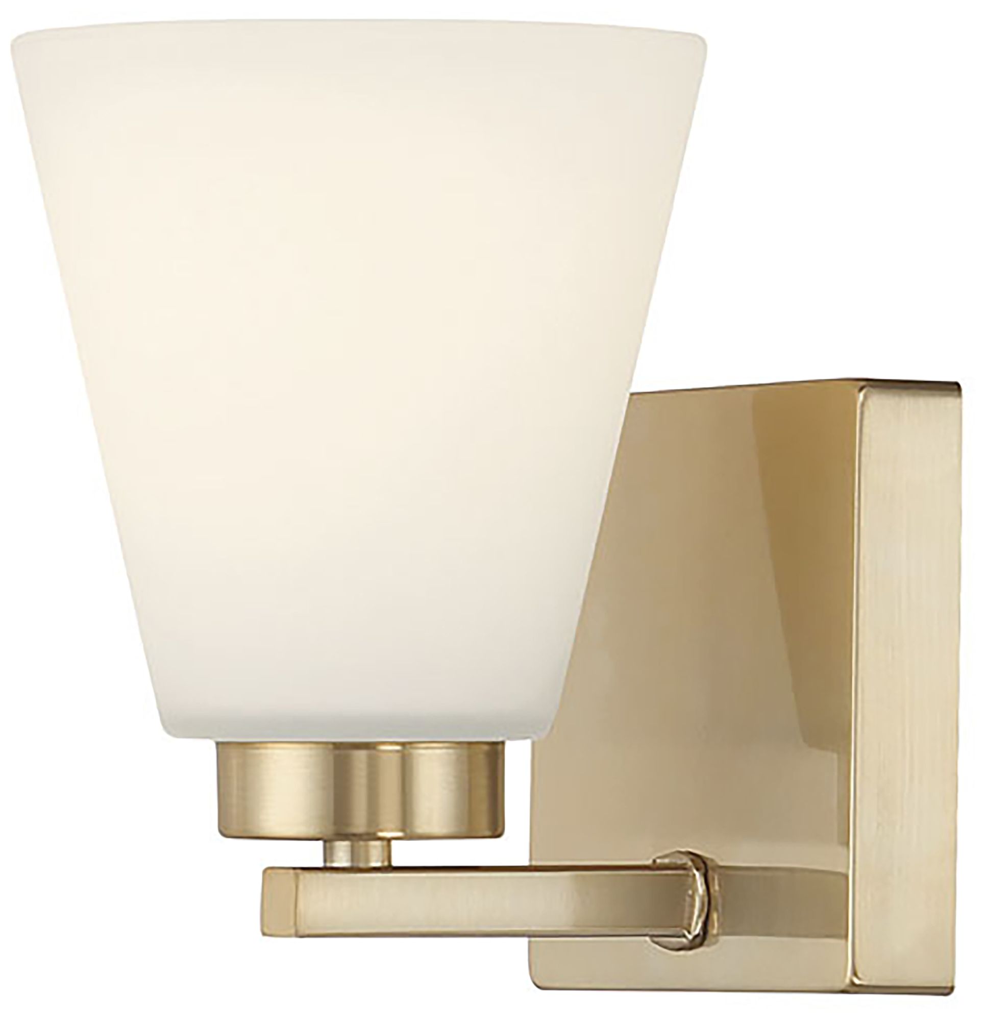 Millennium Strayhan 1-Light 5" Modern Gold Wall Sconce with Glass Shade