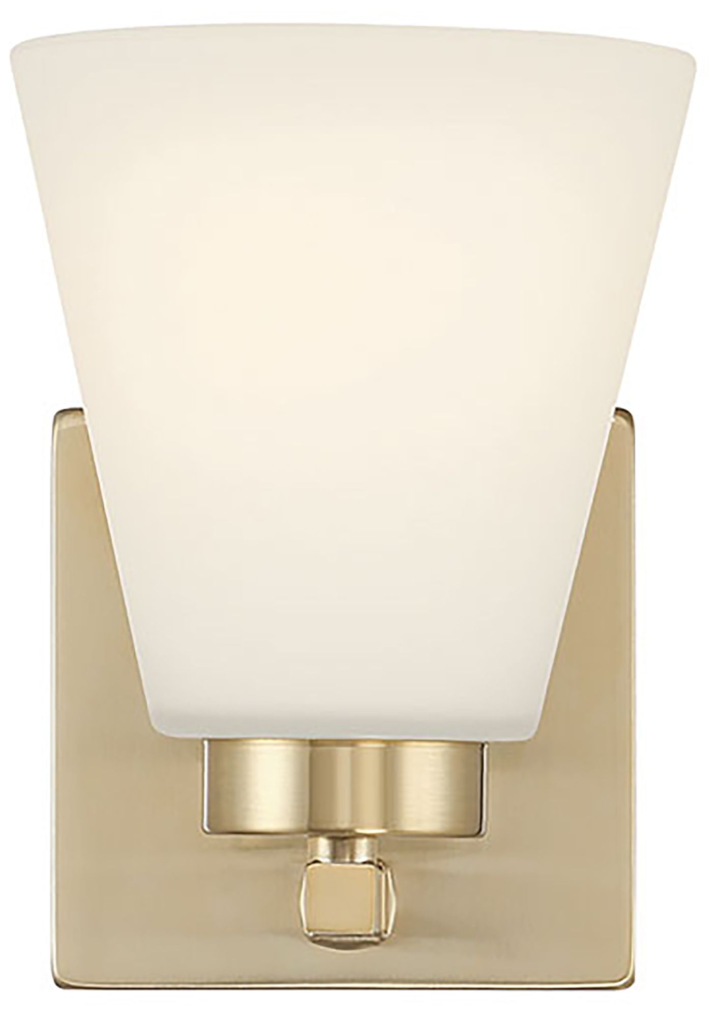 Image 2 Millennium Strayhan 1-Light 5" Modern Gold Wall Sconce with Glass Shade more views