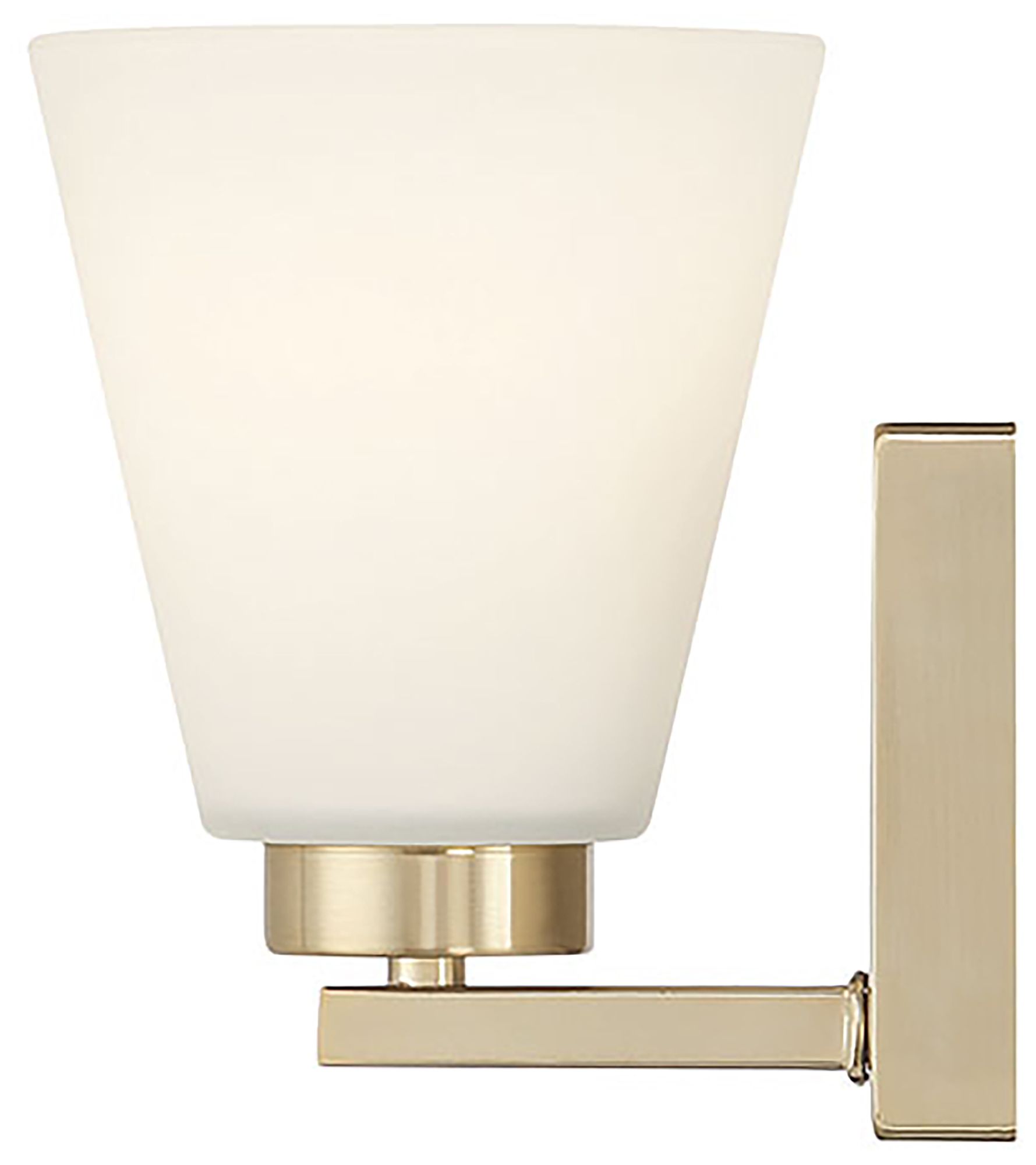 Image 3 Millennium Strayhan 1-Light 5" Modern Gold Wall Sconce with Glass Shade more views