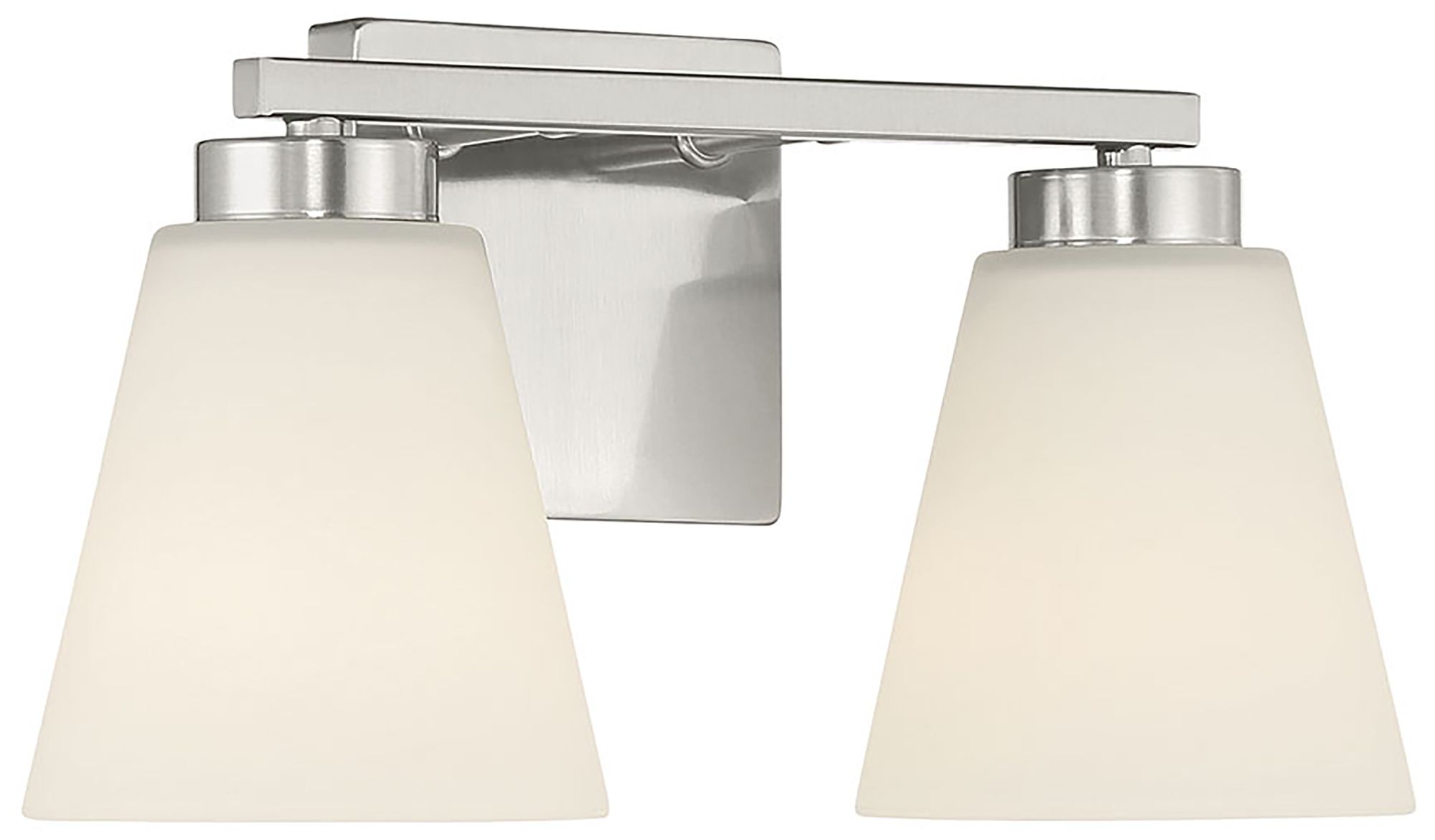 Millennium Strayhan 2-Light 13" Brushed Nickel Vanity Light with Shade