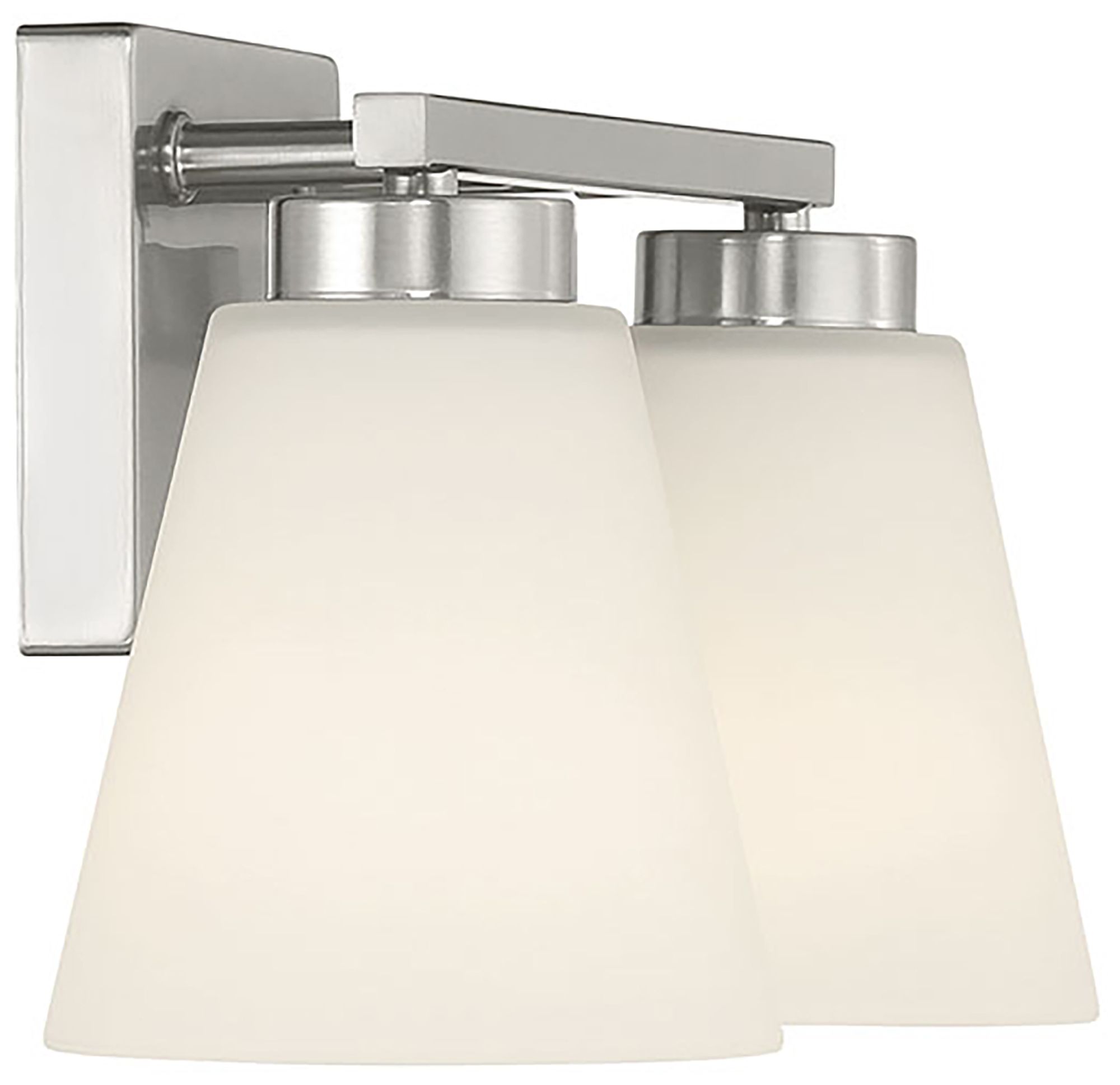 Image 4 Millennium Strayhan 2-Light 13" Brushed Nickel Vanity Light with Shade more views