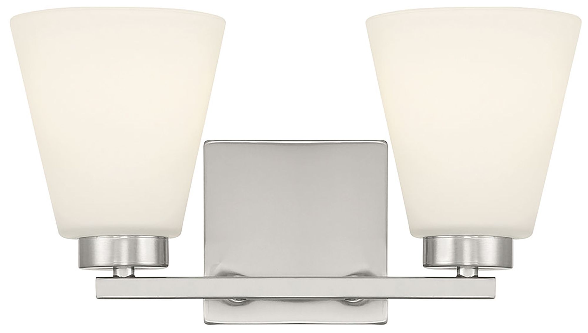 Image 5 Millennium Strayhan 2-Light 13" Brushed Nickel Vanity Light with Shade more views