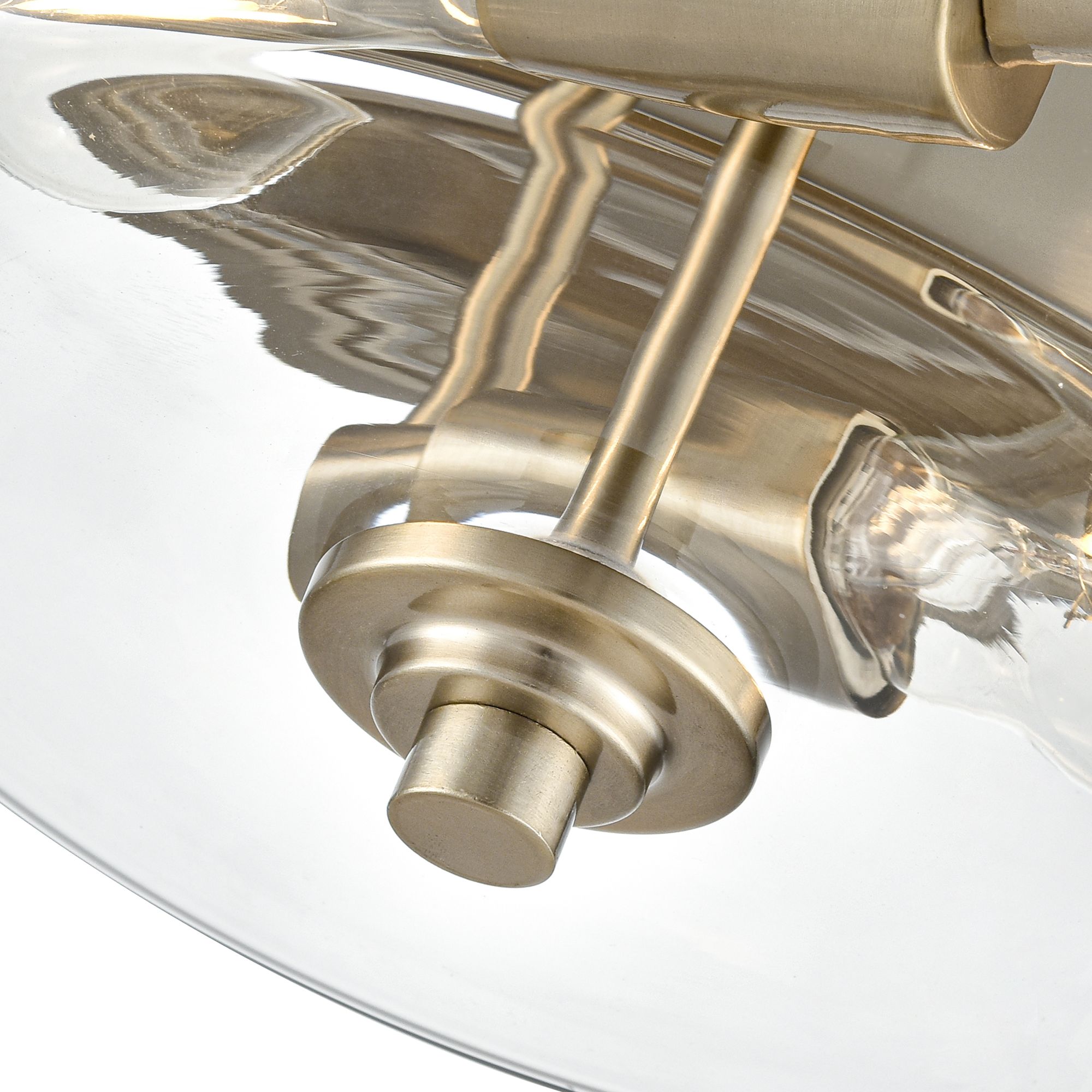 Image 5 Millennium Strayhan 2-Light 13" Modern Gold Flush Mount with Glass Sha more views