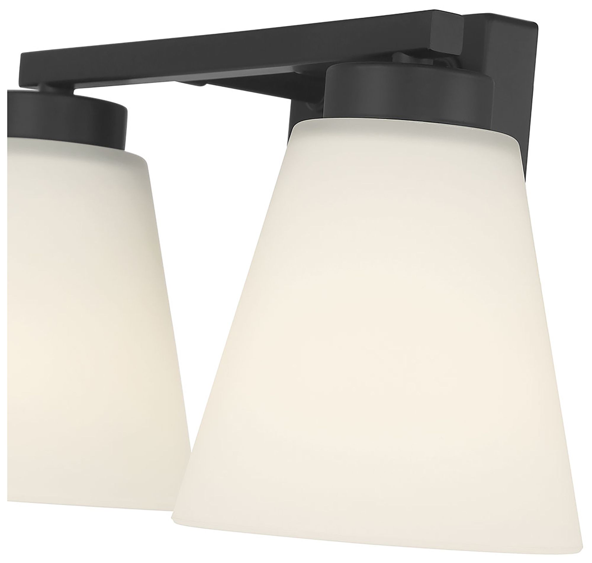 Image 6 Millennium Strayhan 2-Light 13" Matte Black Vanity Light with Glass Shade more views