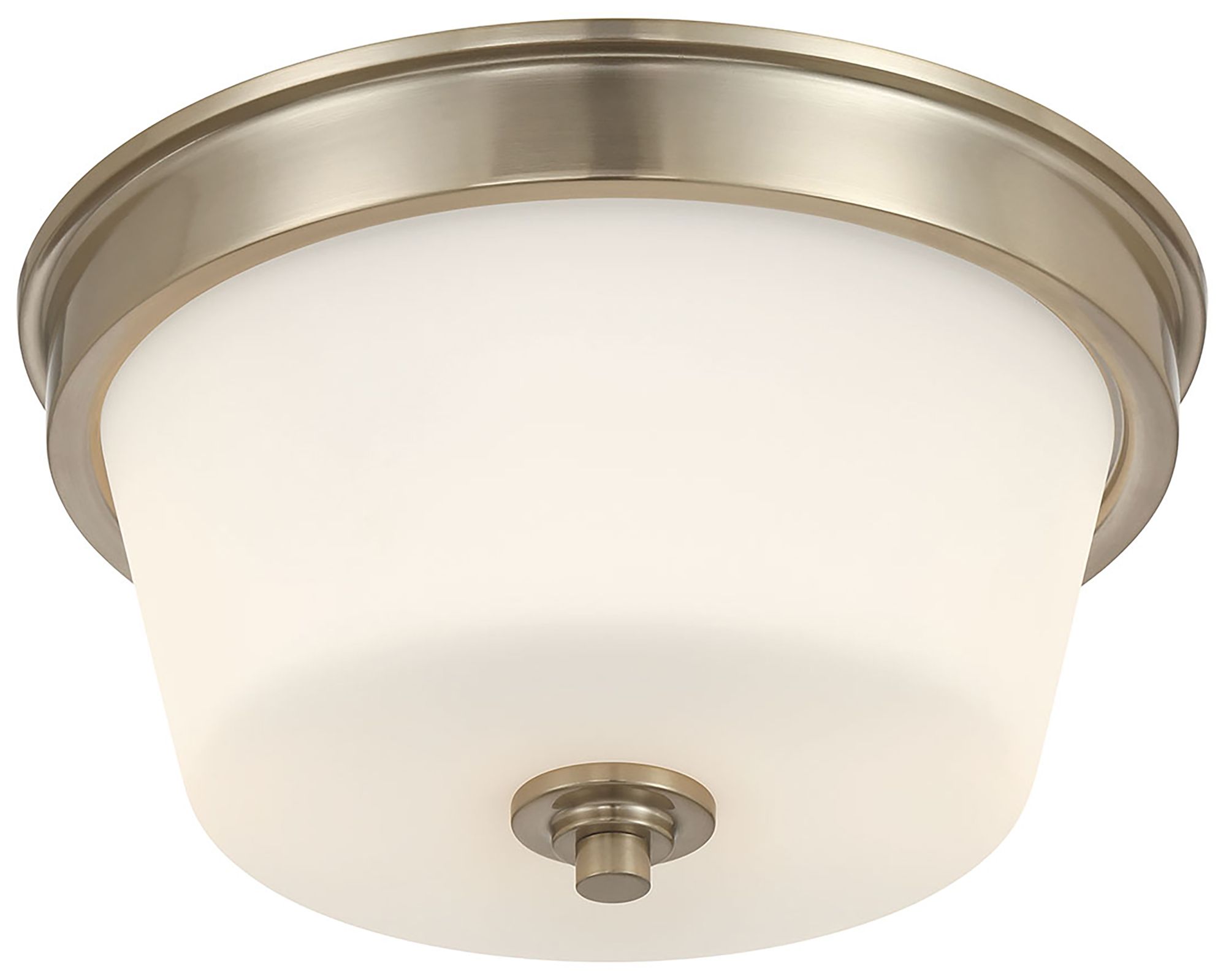 Millennium Strayhan 2-Light 13" Modern Gold Flush Mount with Glass Shade
