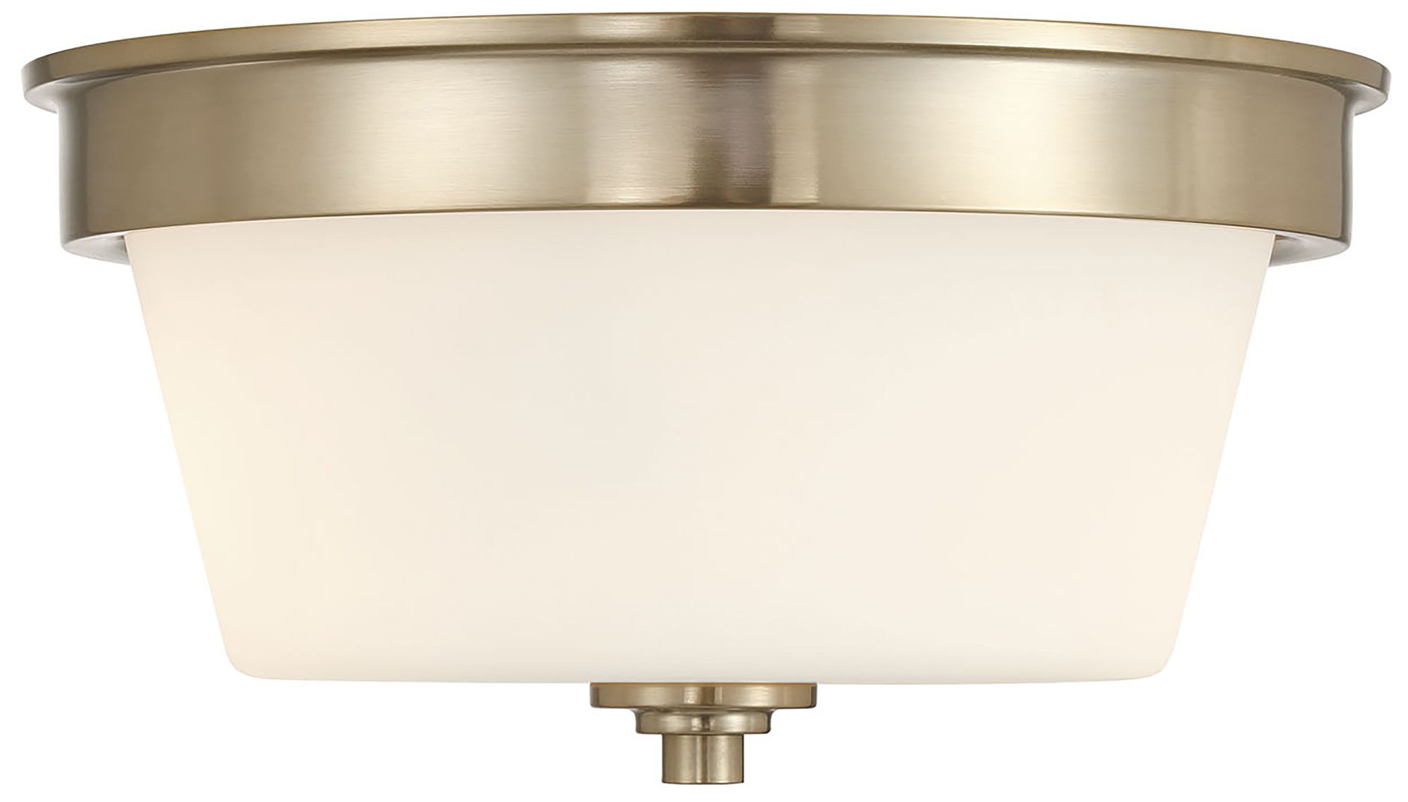 Image 3 Millennium Strayhan 2-Light 13" Modern Gold Flush Mount with Glass Shade more views